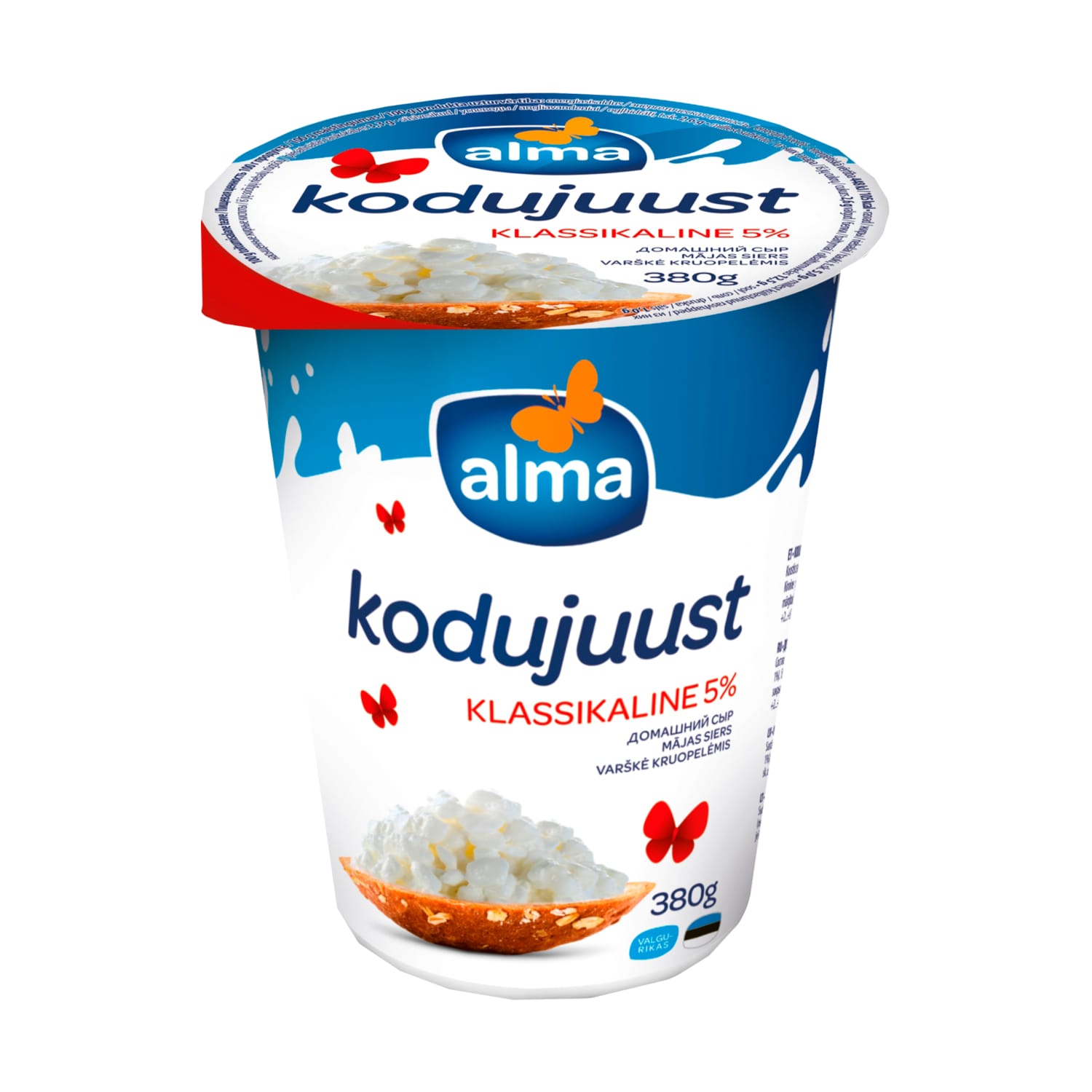 Kodujuust Alma 5% 380g