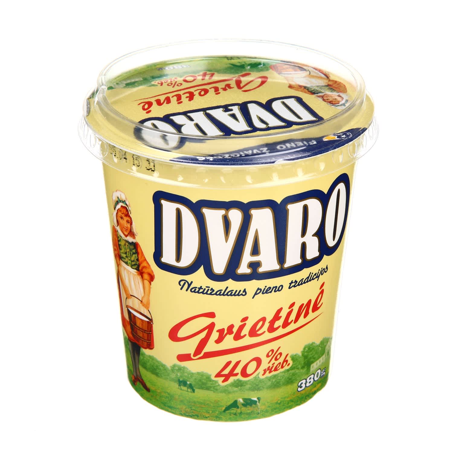 DVARO grietinė, 40 % rieb., 380 g
