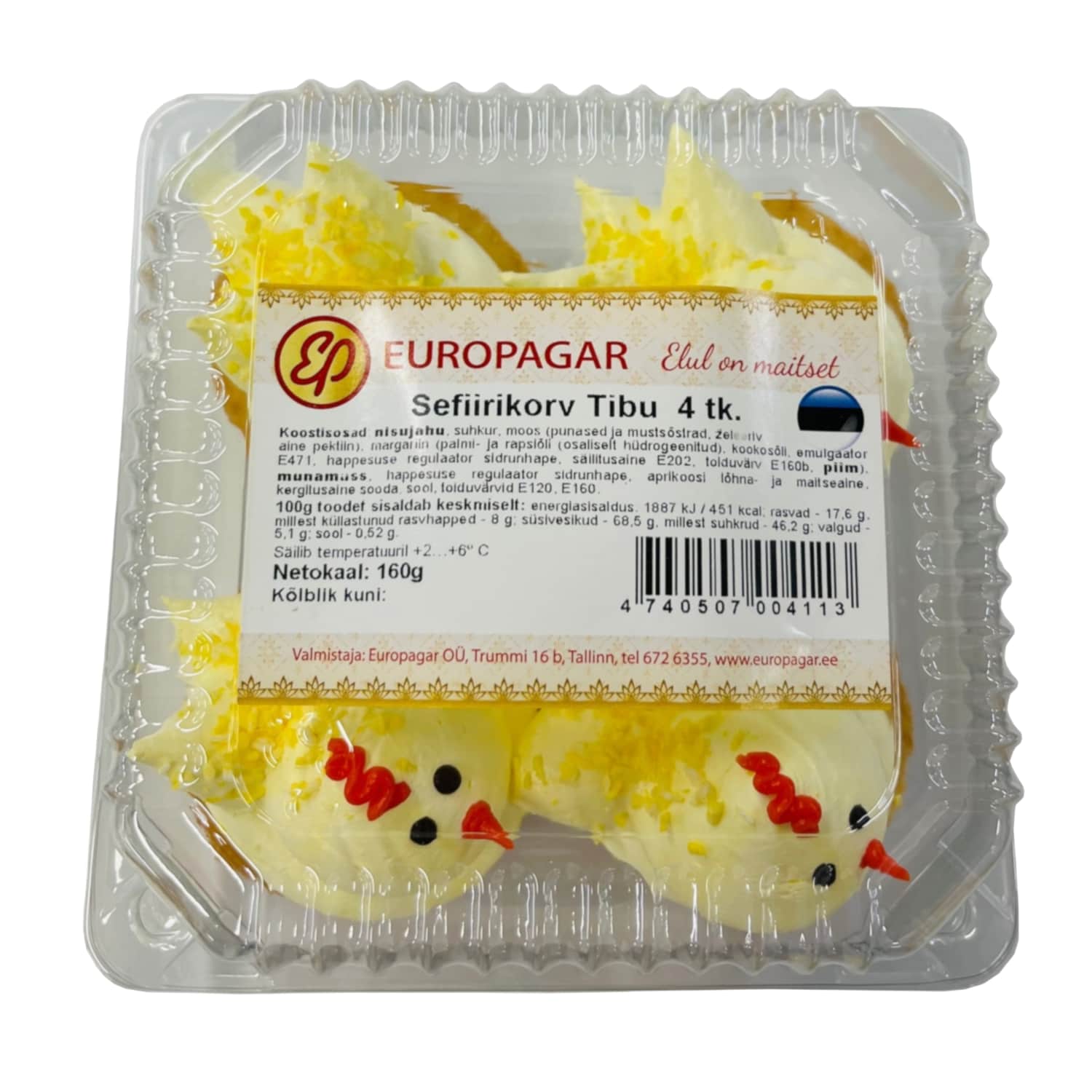 Sefiirikorv Tibu Europagar 4tk 160g
