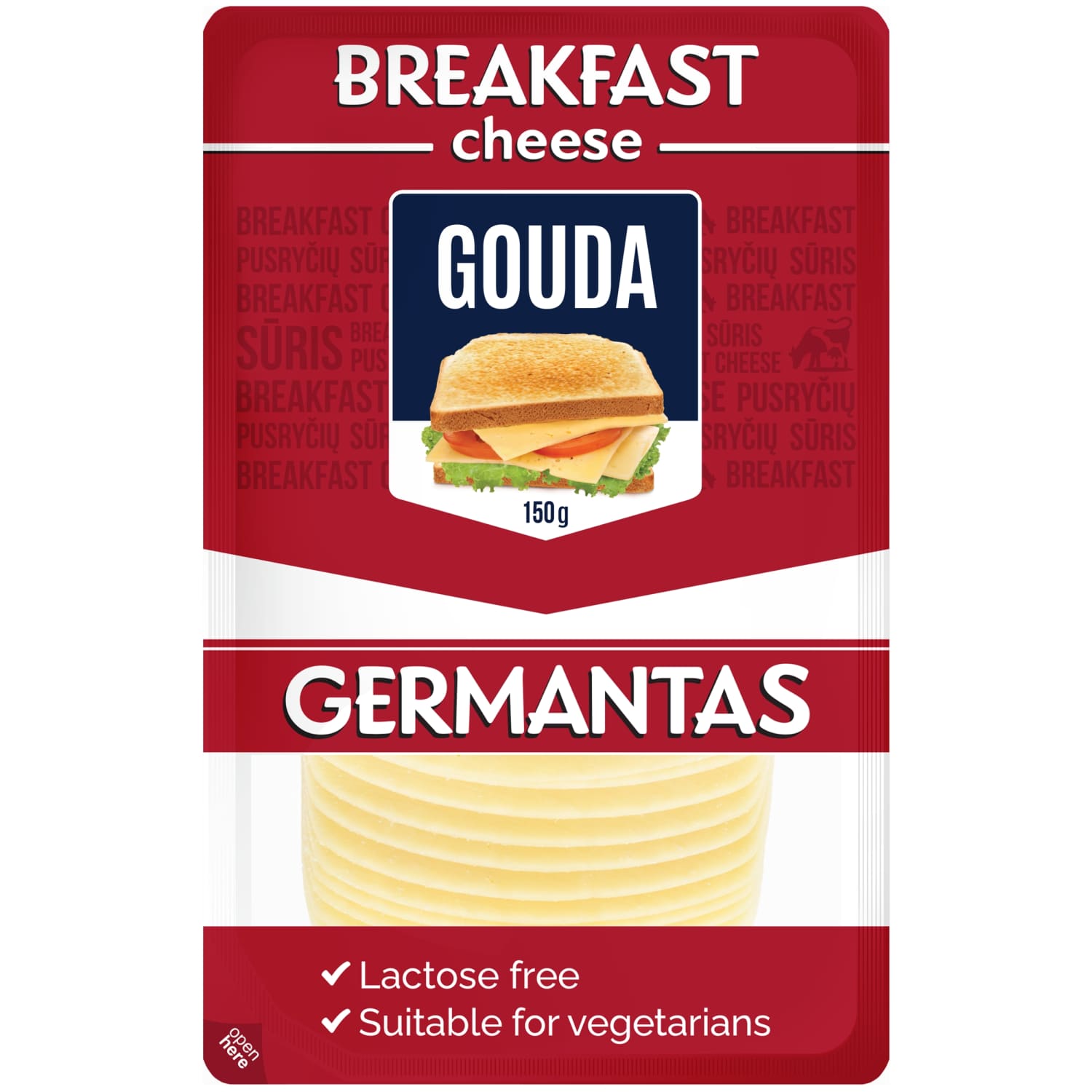Pjau. sūris GERMANTAS GOUDA, 45 % rieb. 150 g