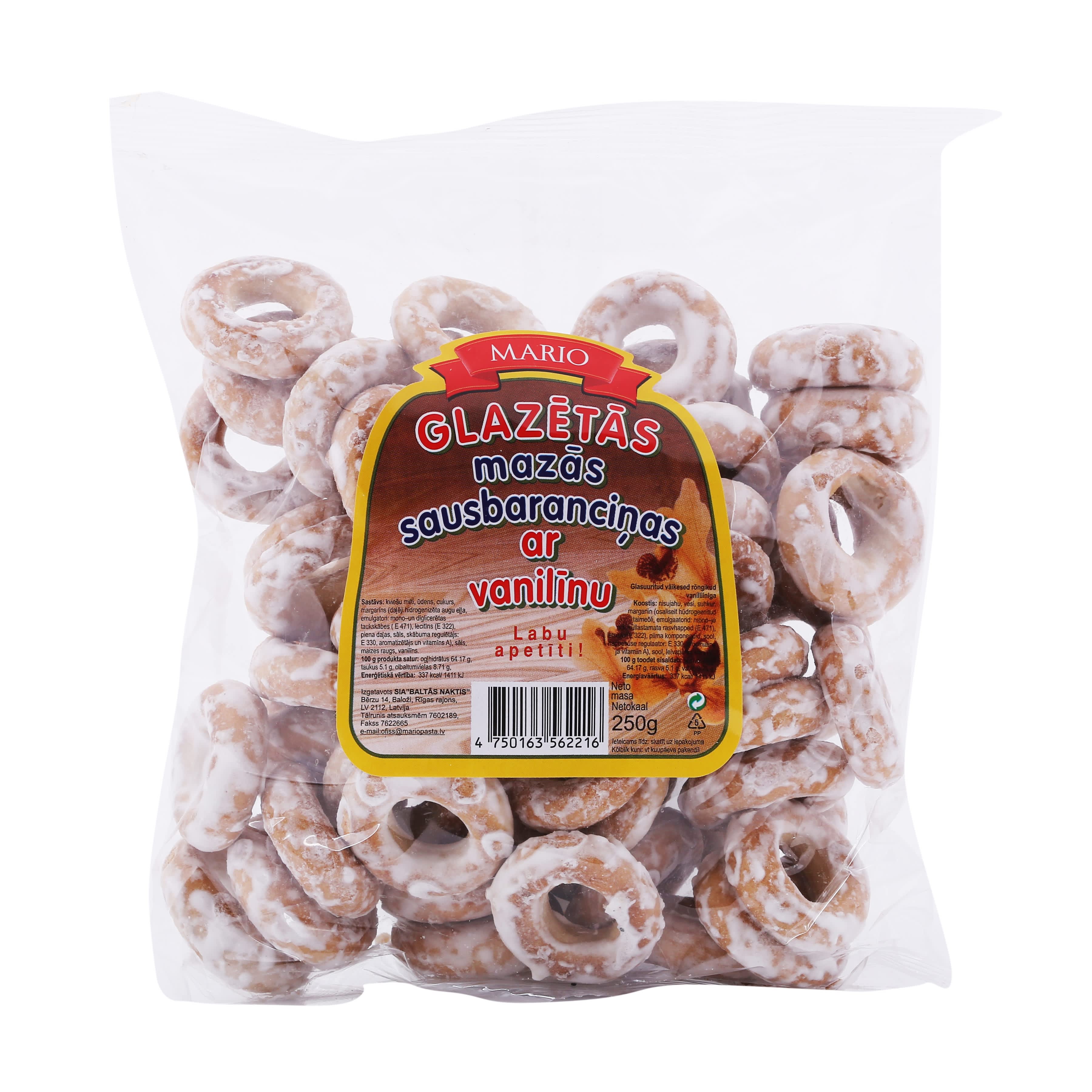 Sausbaranciņas ar vanilīnu glazētas 250g