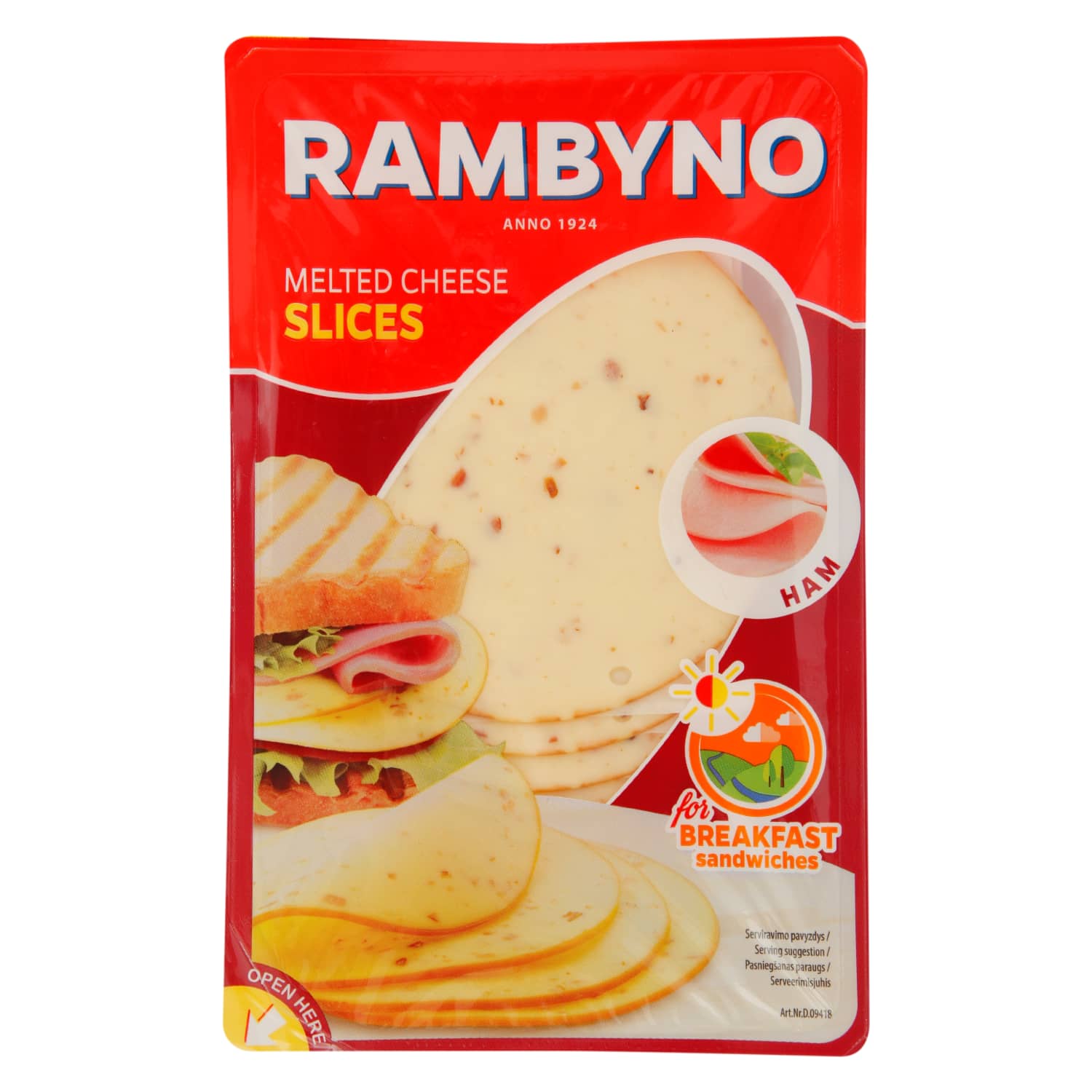 Kausētais siers Rambyno šķiņķa 45% 150g