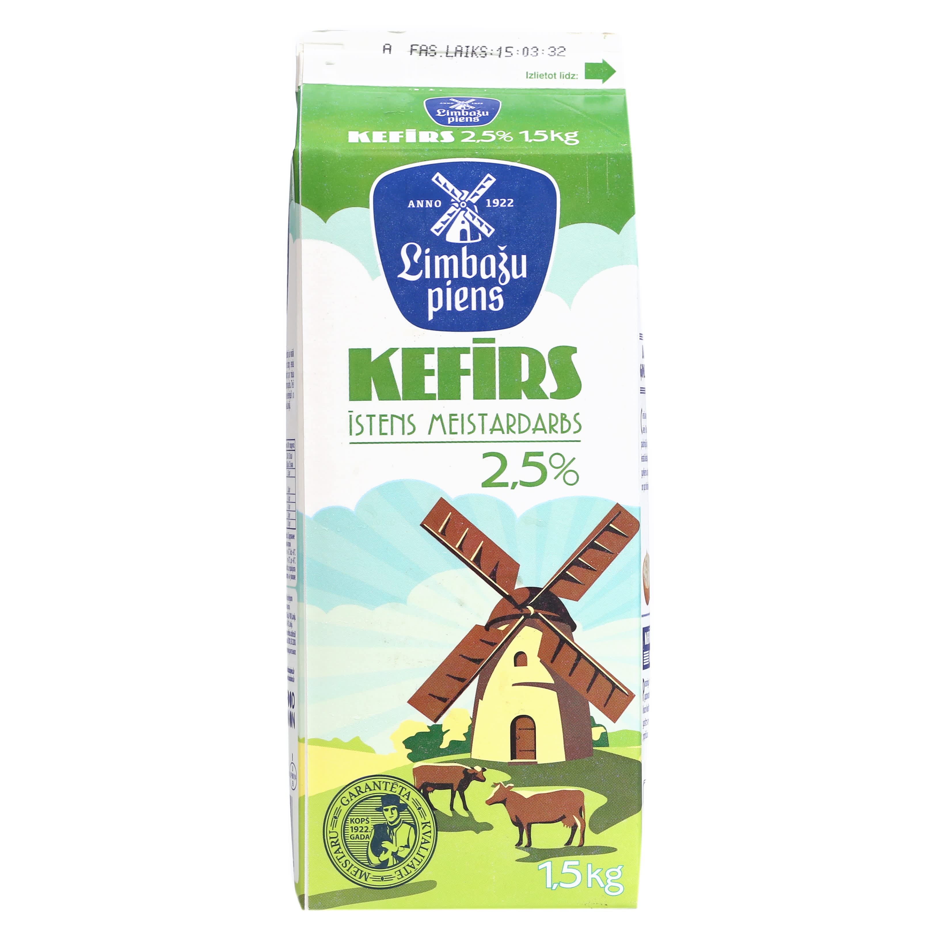 Kefīrs Limbažu 2,5% 1,5l