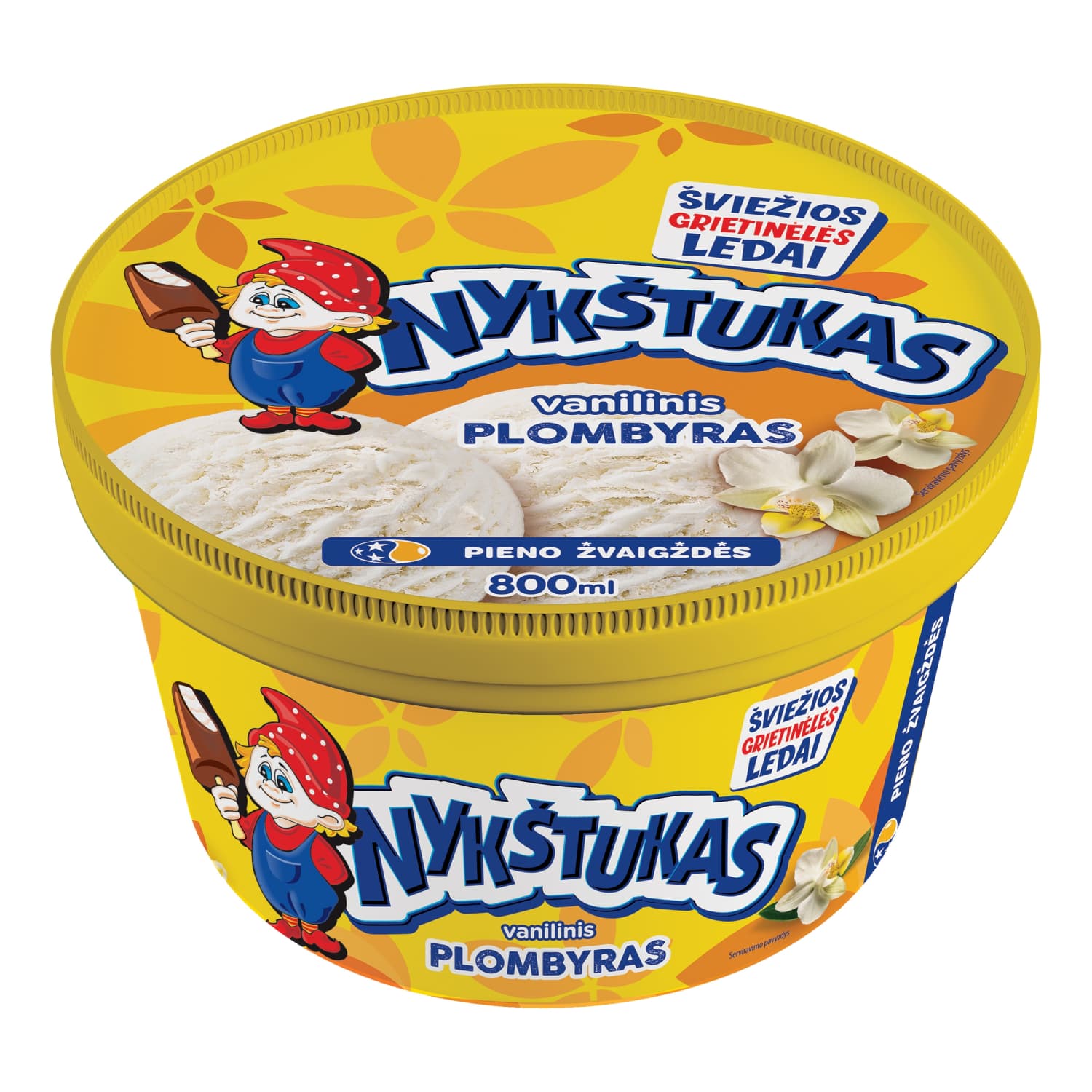 Vanilinis plombyras NYKŠTUKAS, 800 ml / 400 g