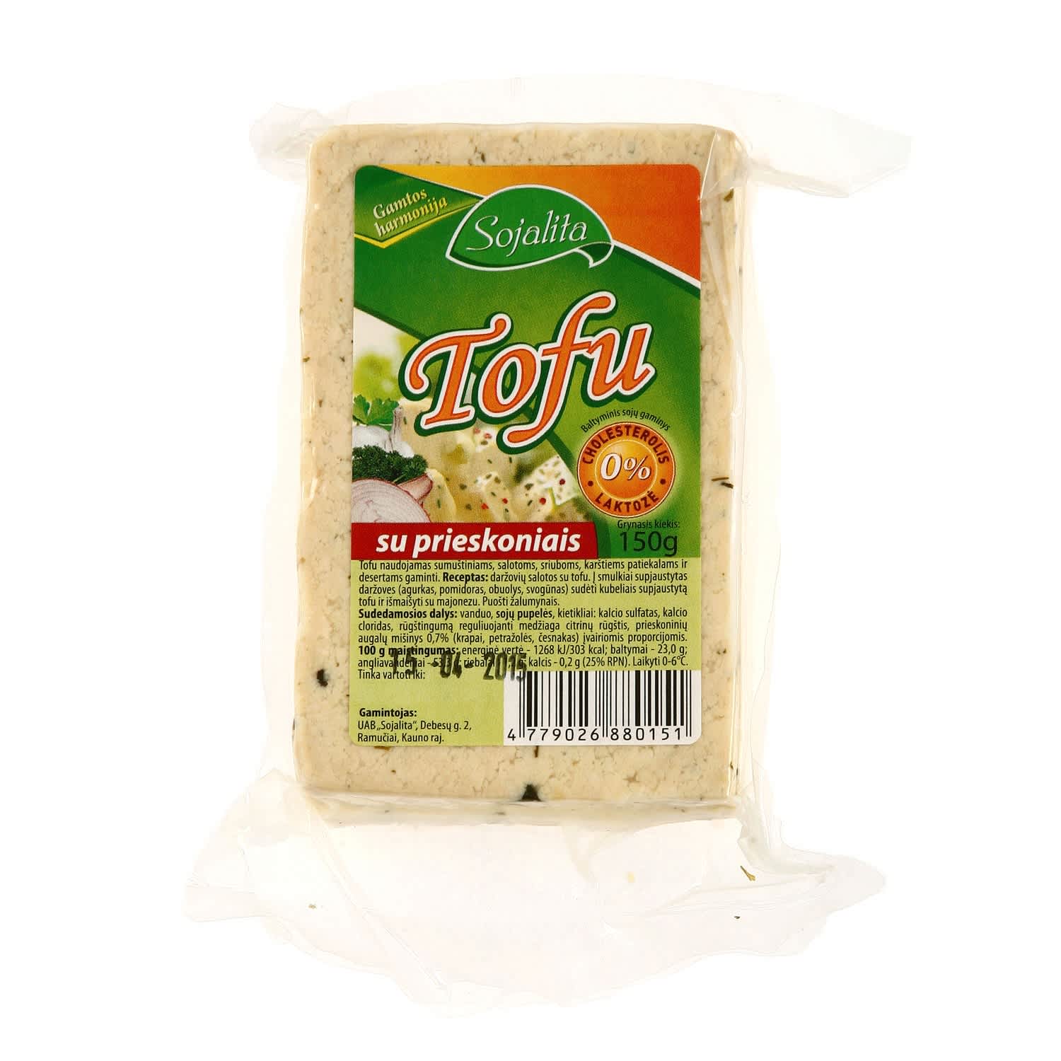 Balt. sojų gaminys su prieskoniais TOFU, 150g