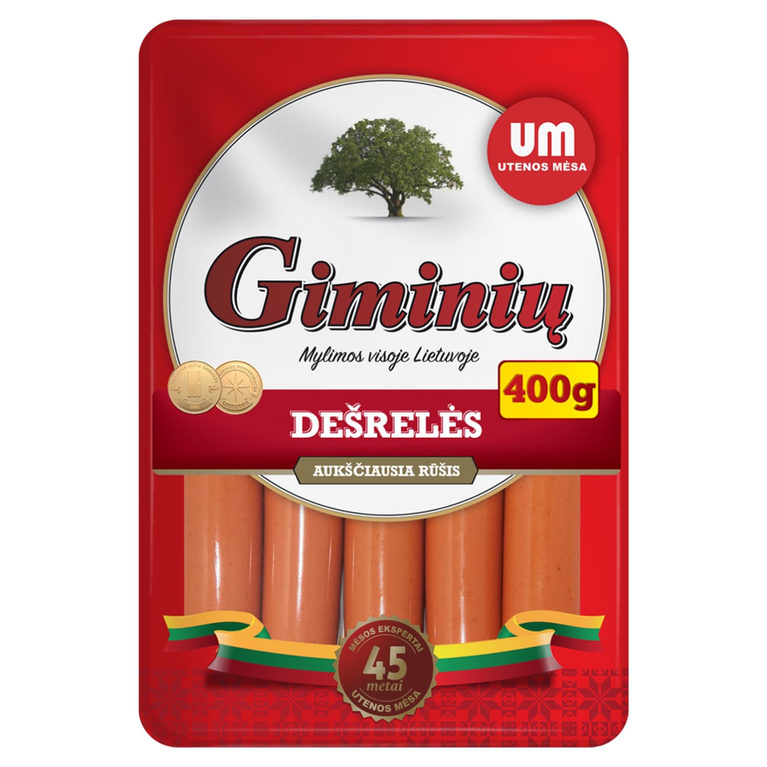 Virtos GIMINIŲ dešrelės, a.r., 400 g