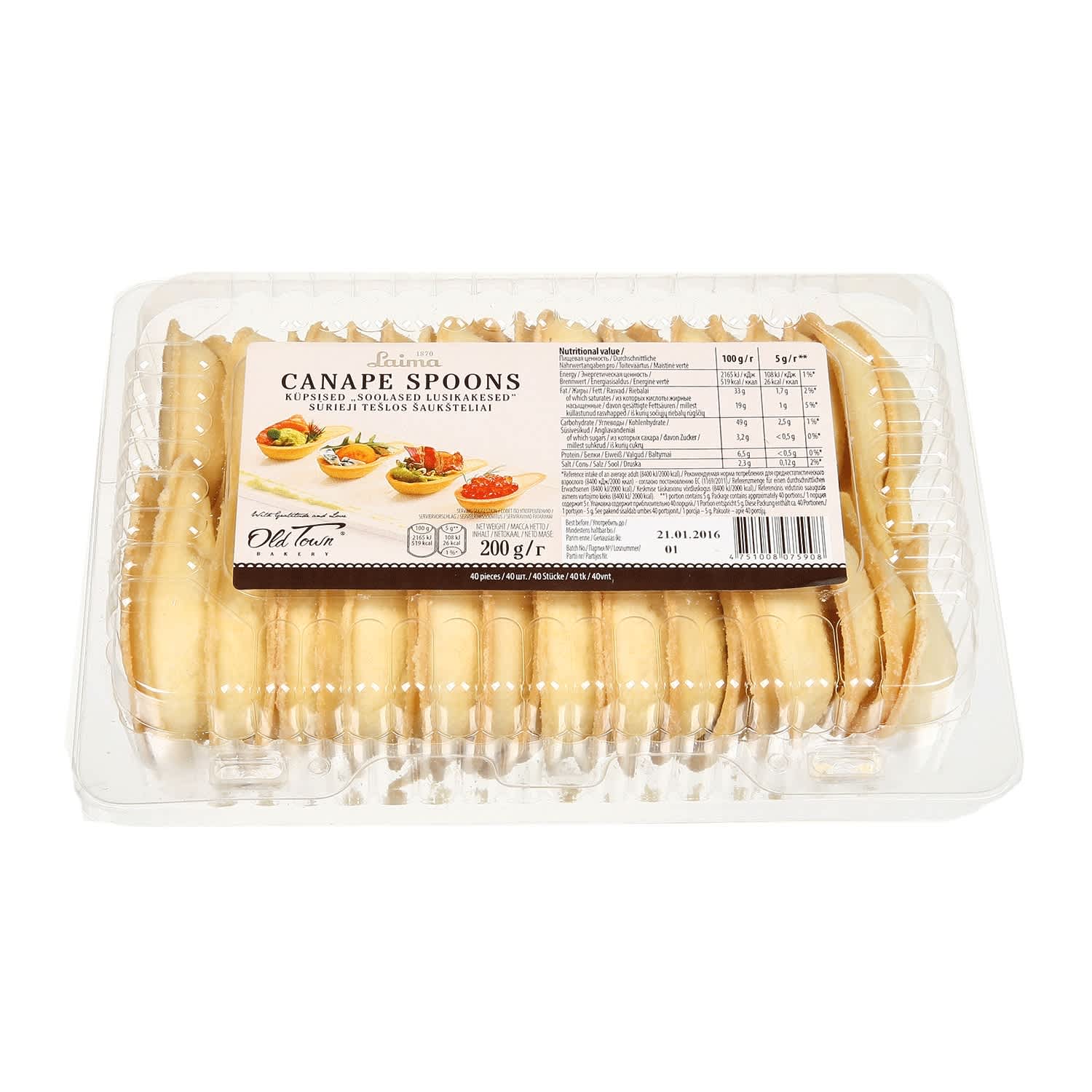 Sūrieji tešlos šaukšteliai LAIMA, 200g