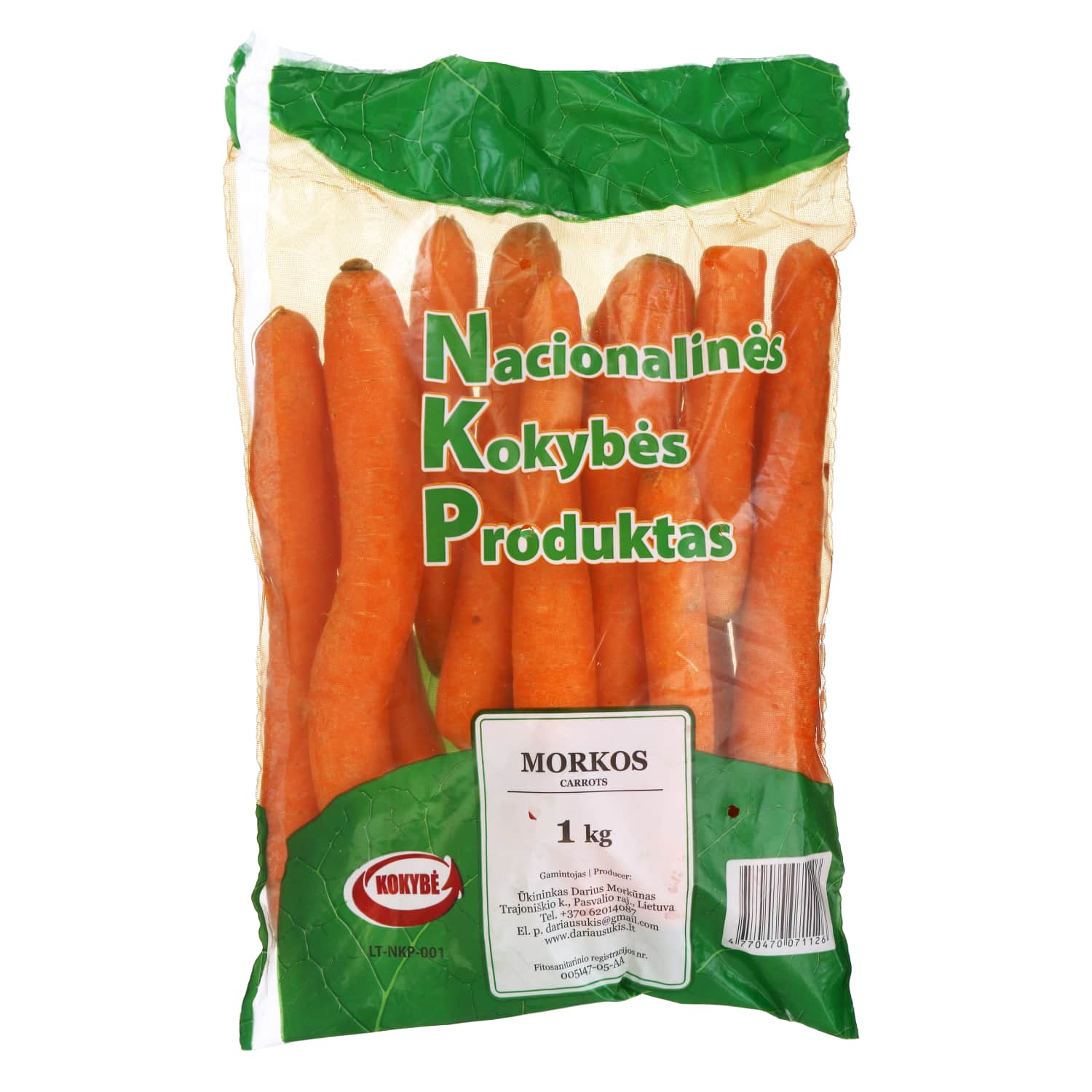 Fasuotos plautos morkos NKP, 1 kg