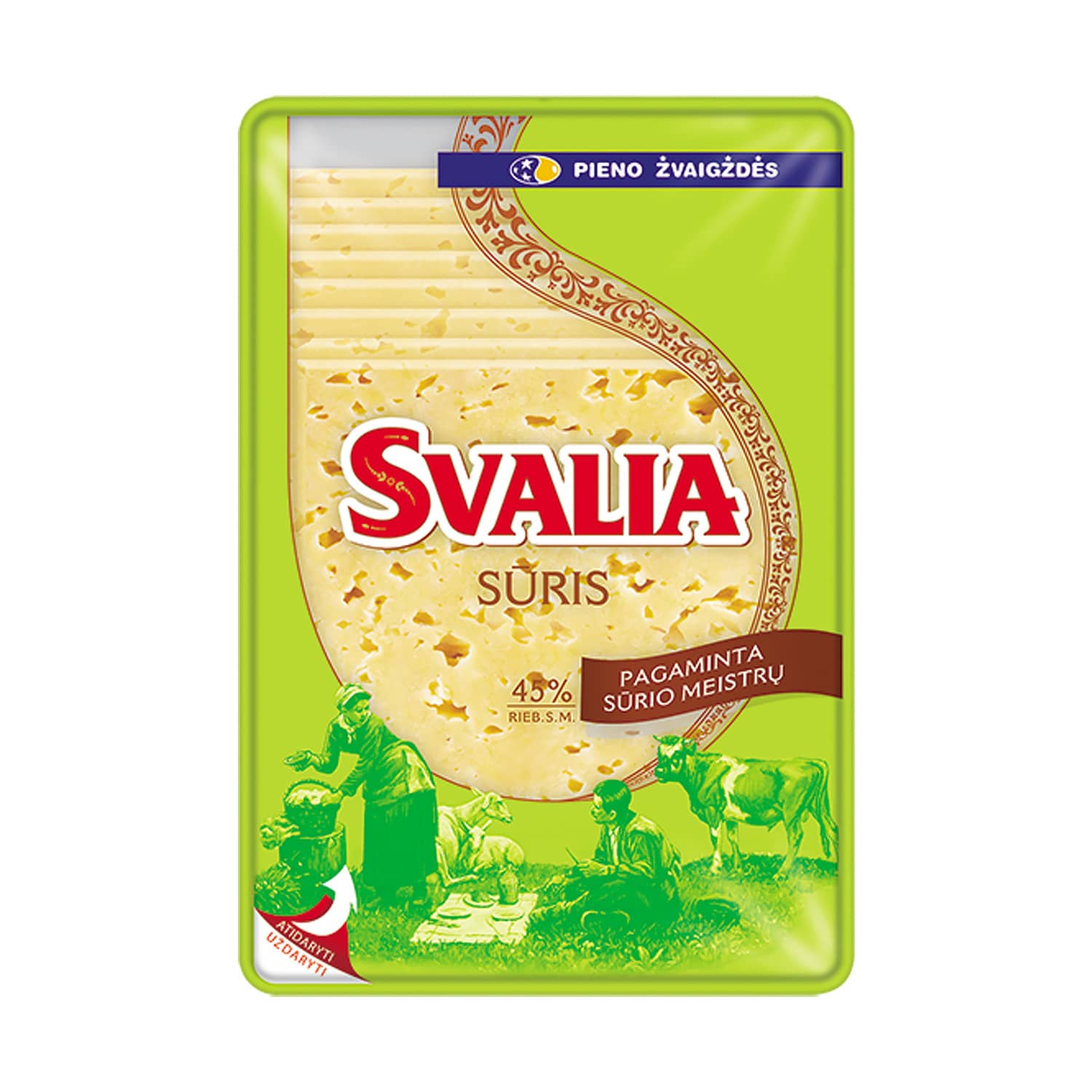 Pjaustytas puskietis sūris SVALIA 45 %, 150 g