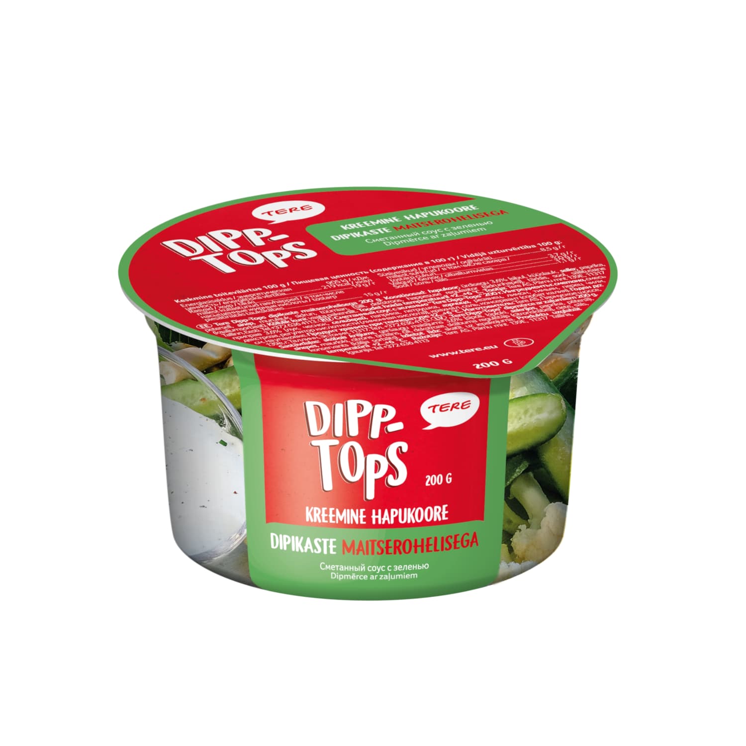 Dipikaste Dipp-Tops maitserohelis. Tere 200g