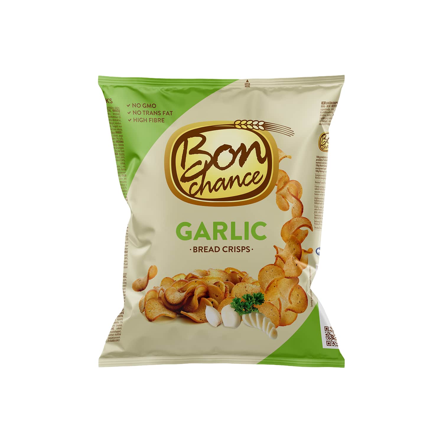 Duonos traškučiai su česn. BON CHANCE, 120 g