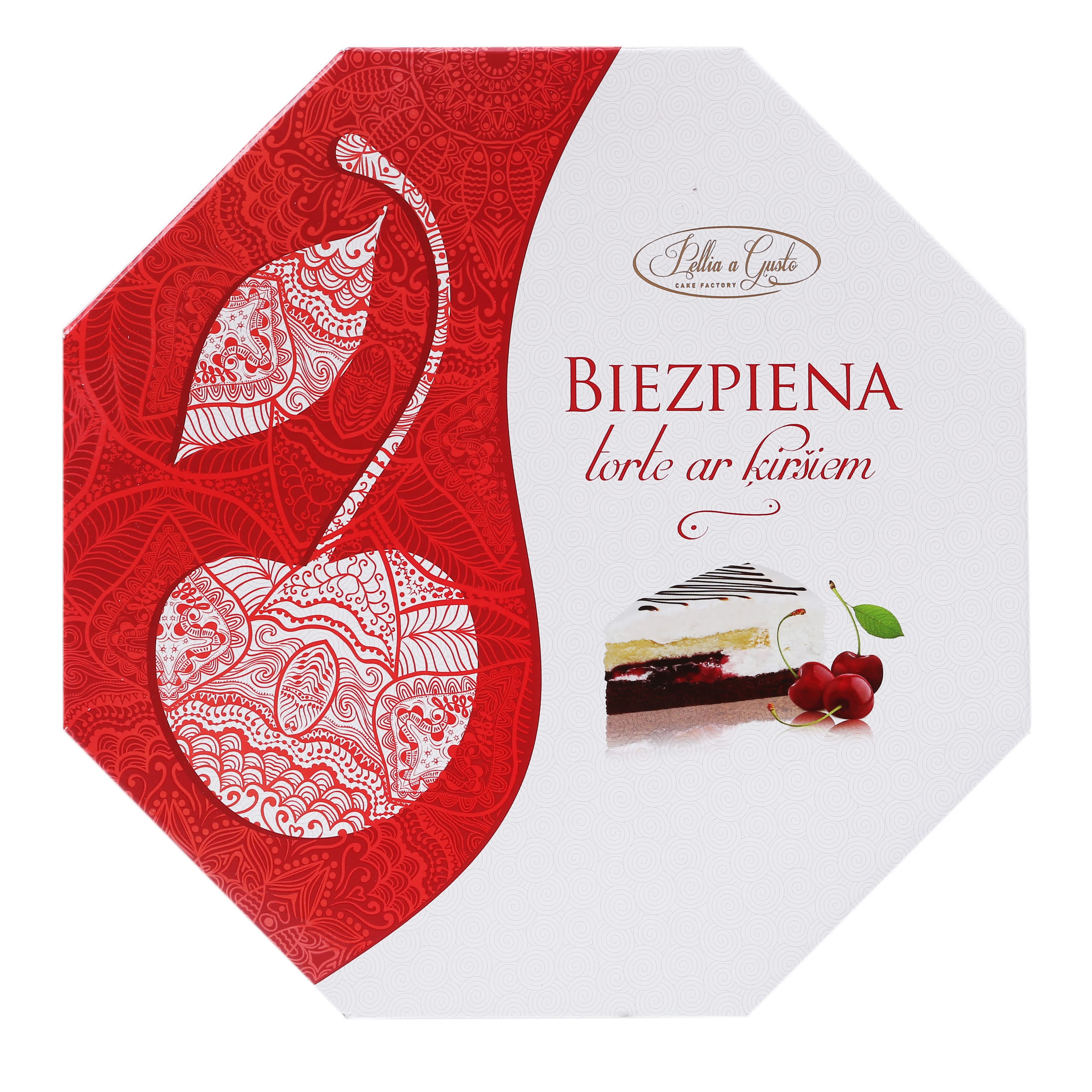 Torte biezpiena Pellija ar ķiršiem 1kg