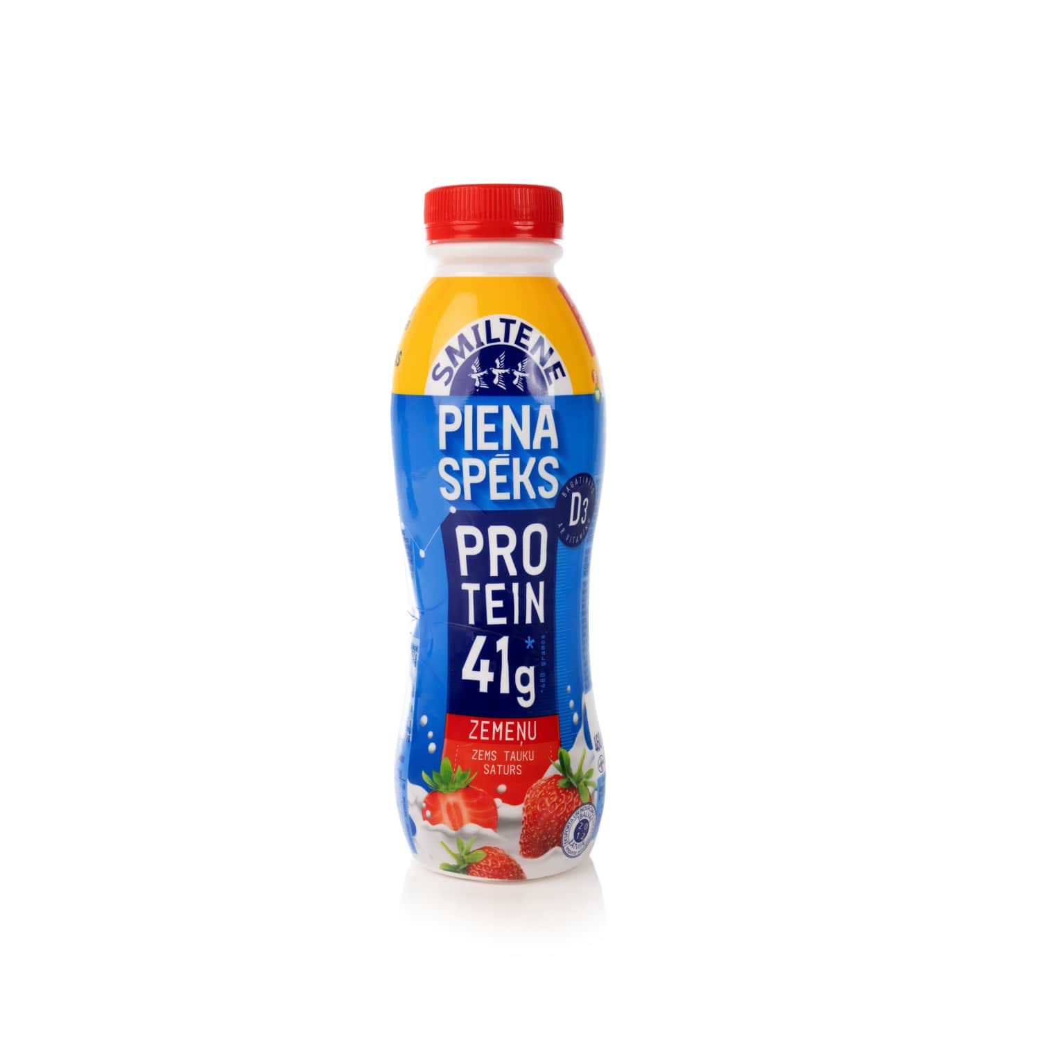Olbaltumv. dzēriens Piena Spēks zemeņu 460g