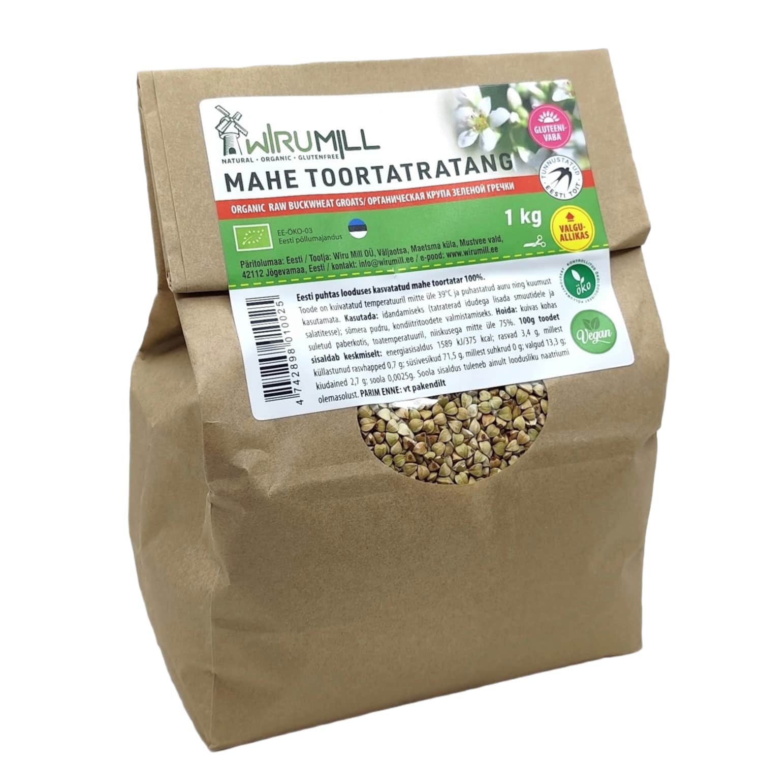 Mahe toortatratang Wiru Mill 1kg