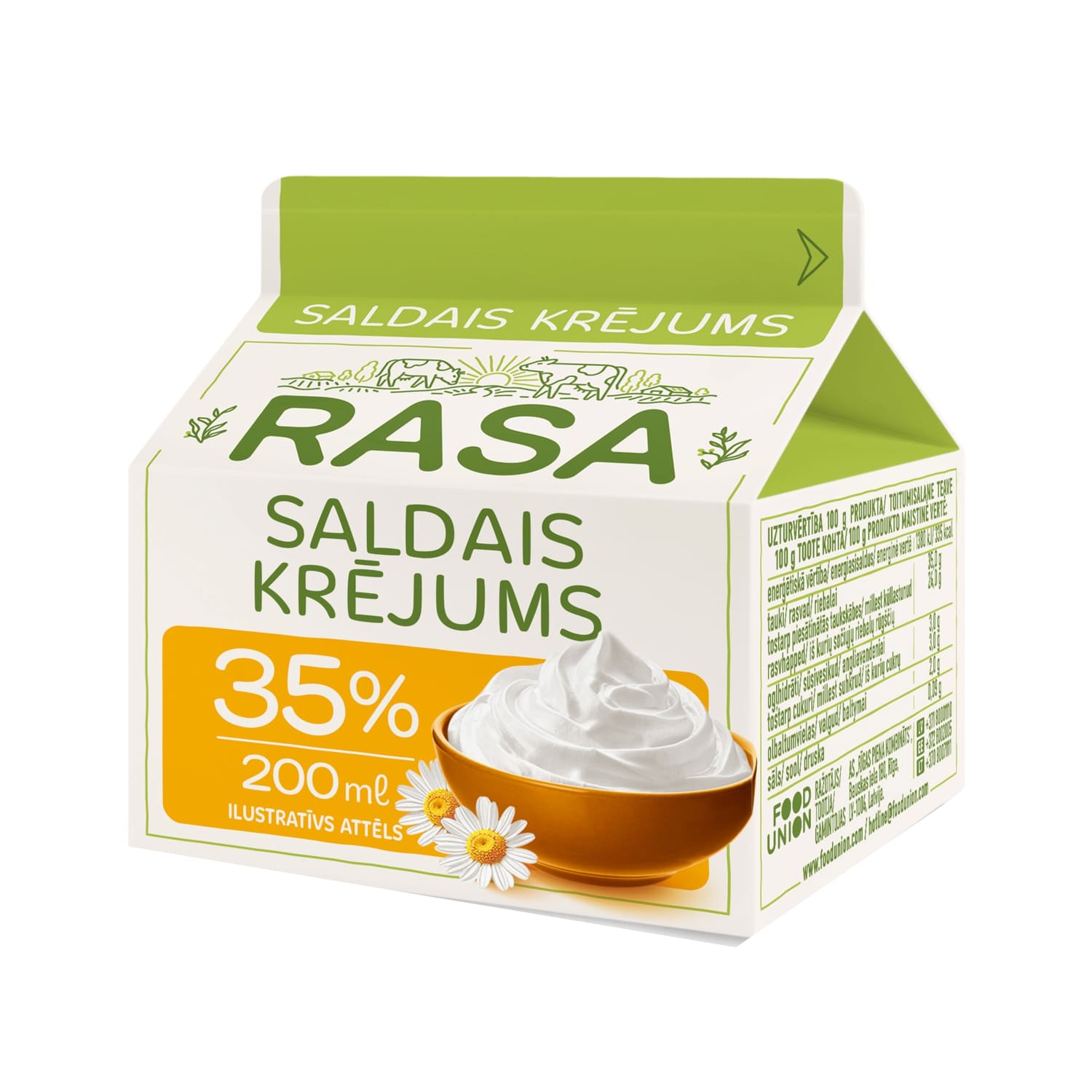 Saldais krējums Rasa 35% 200g