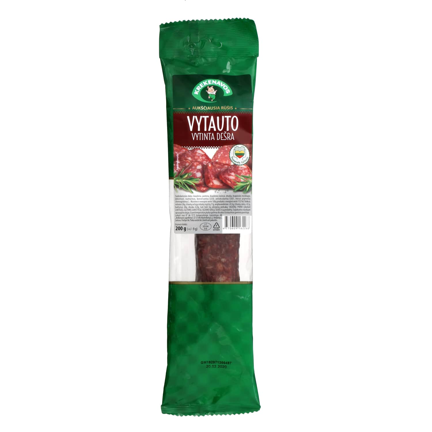 Rimi – akcija / nuolaida: Vytinta VYTAUTO KREKENAVOS dešra, a.r., 200 g