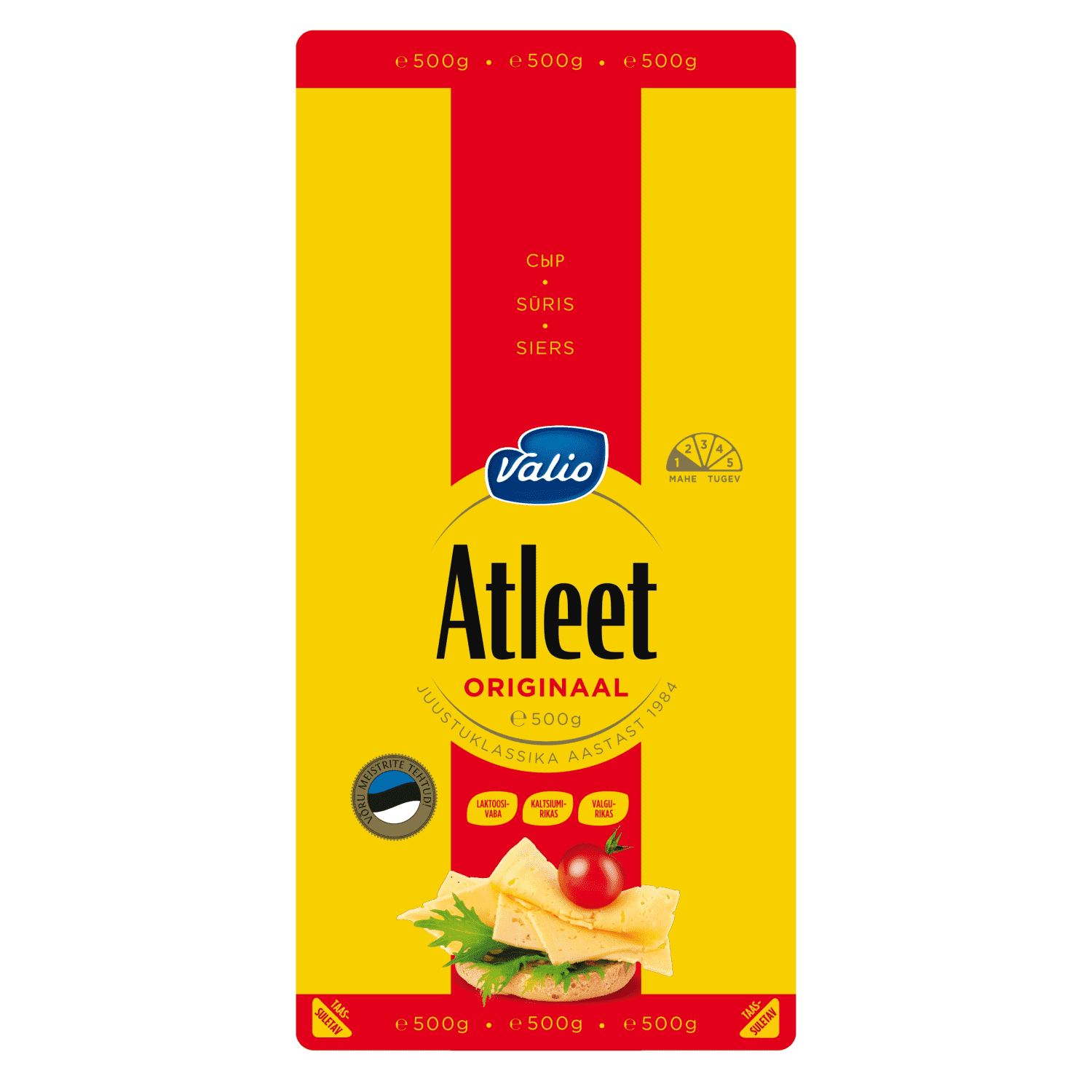 Ferment. sūris ATLEET ORIGINAAL, 26 %, 500 g