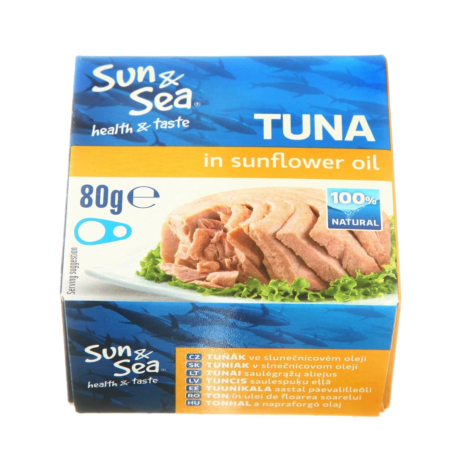 Tunas saulėgrąžų aliejuje SUN & SEA, 80 g