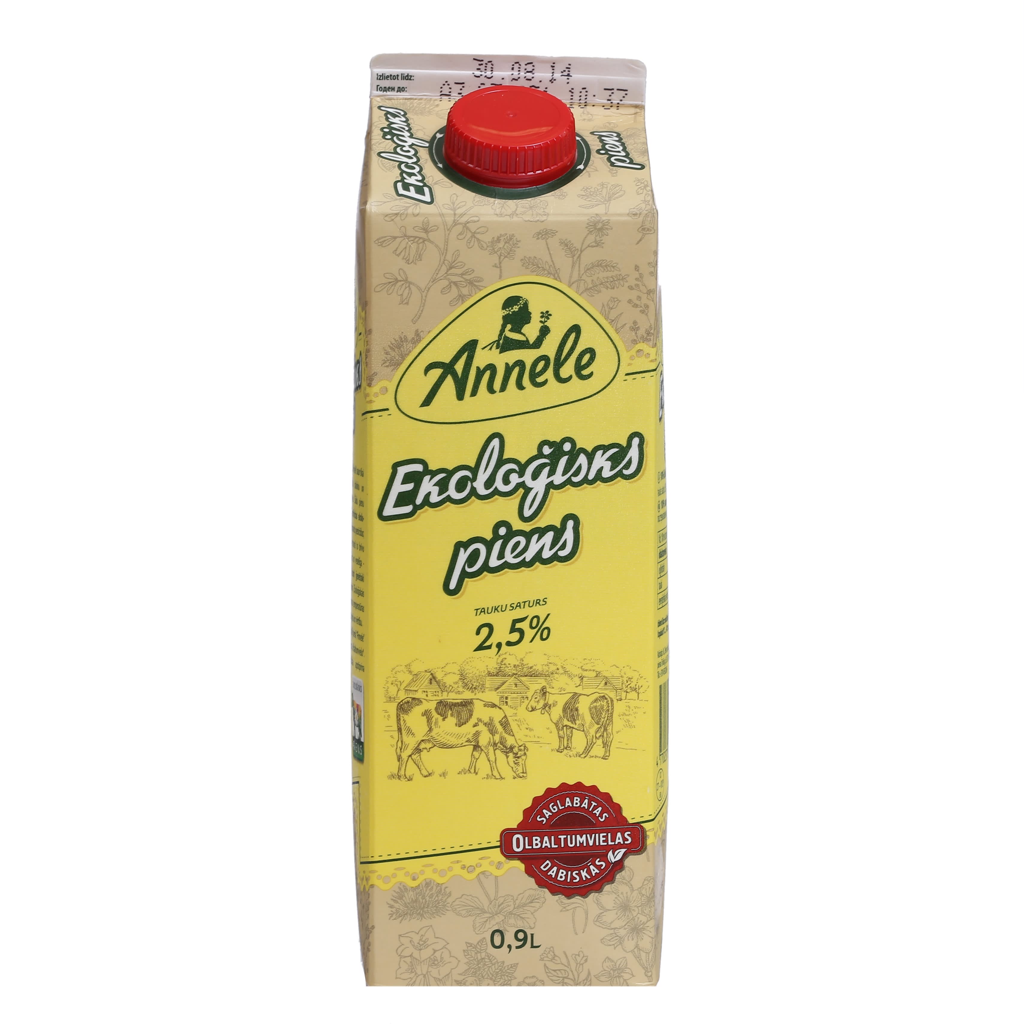 Piens Annele EKO 2,5% 900ml