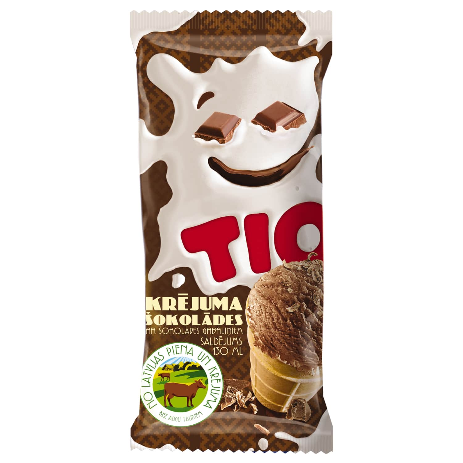 Šok. saldējums ar šokolādes gab. Tio 75g