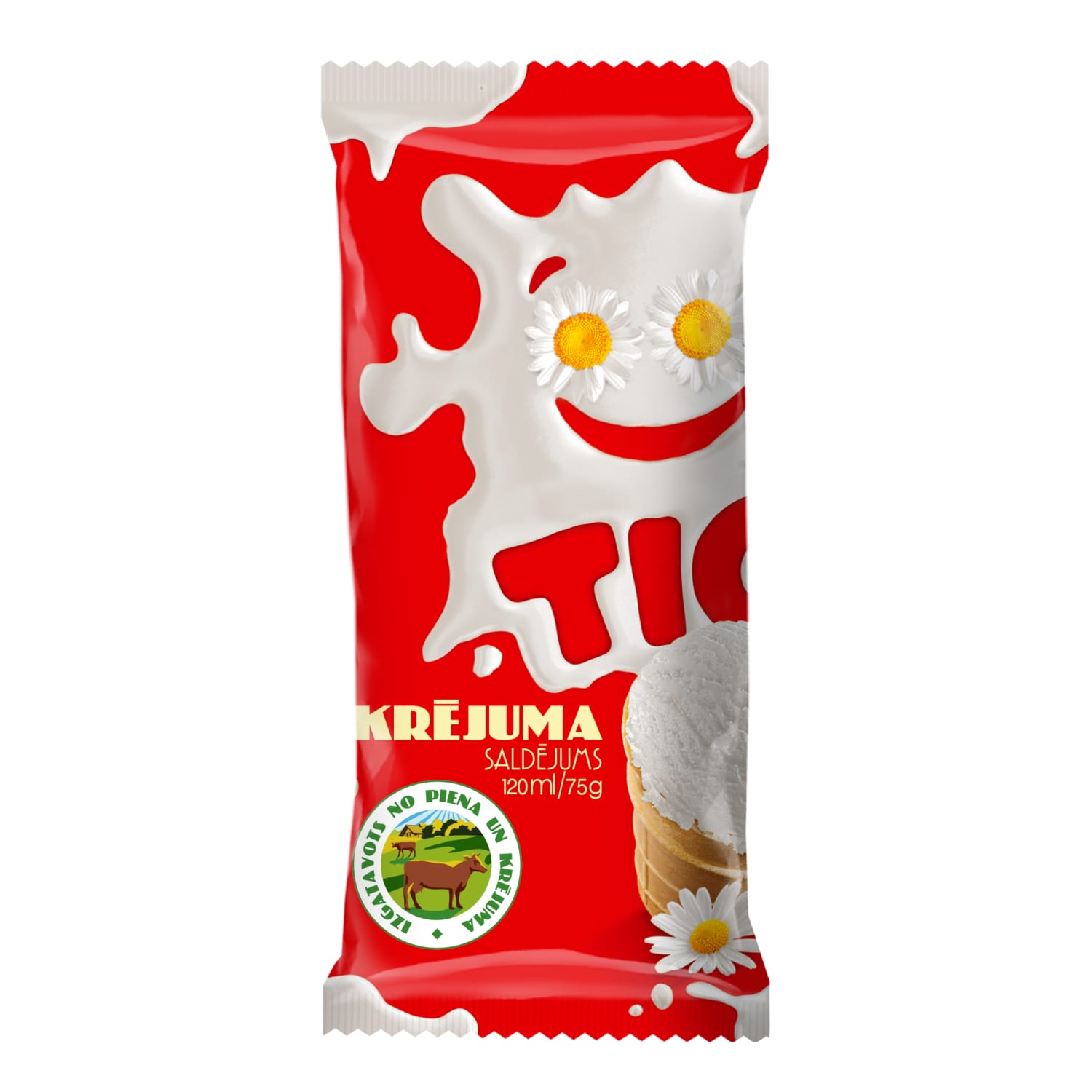 Plombīra saldējums Tio ar vaniļas garšu 75g
