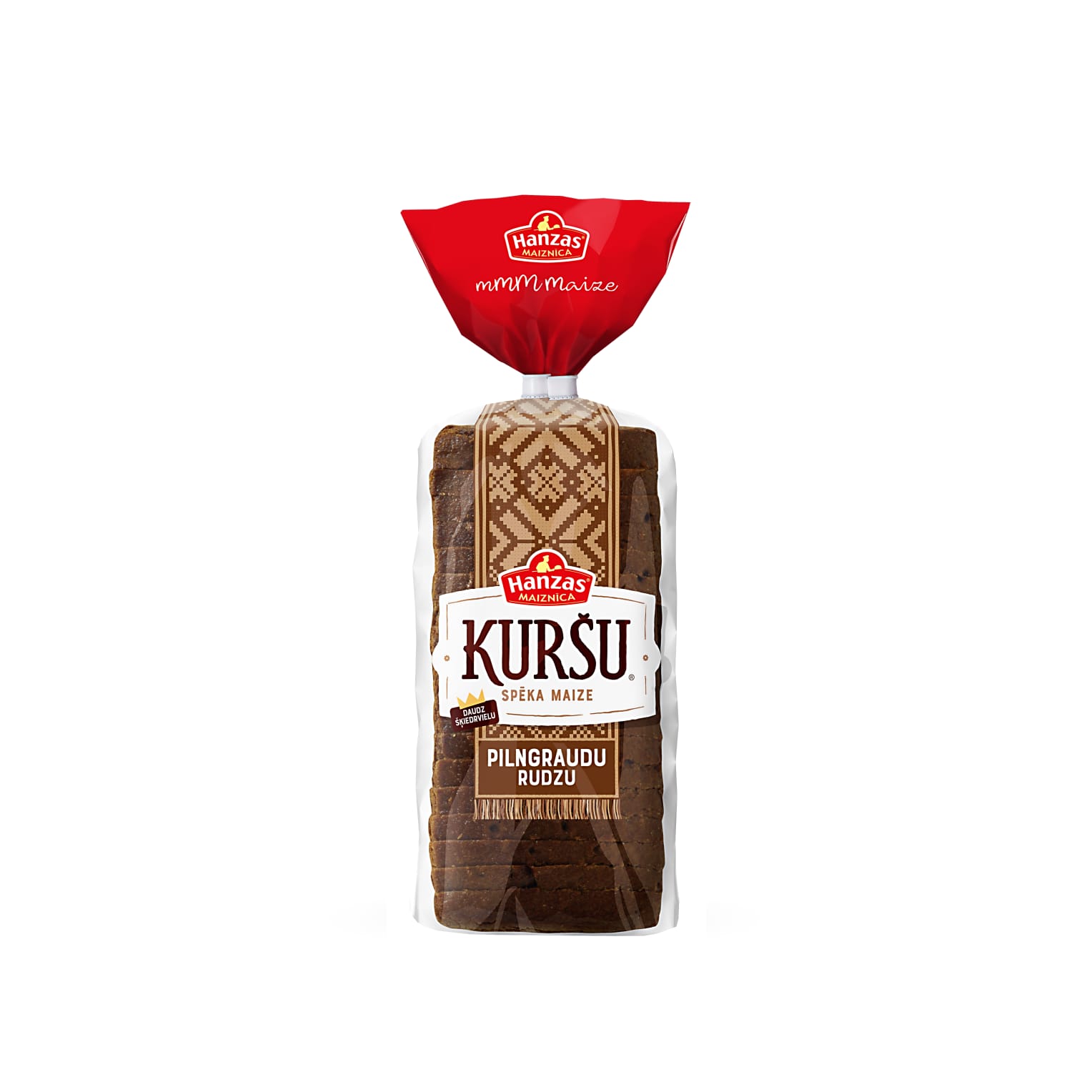 Formas rudzu maize Kuršu Pilngraudu 600g