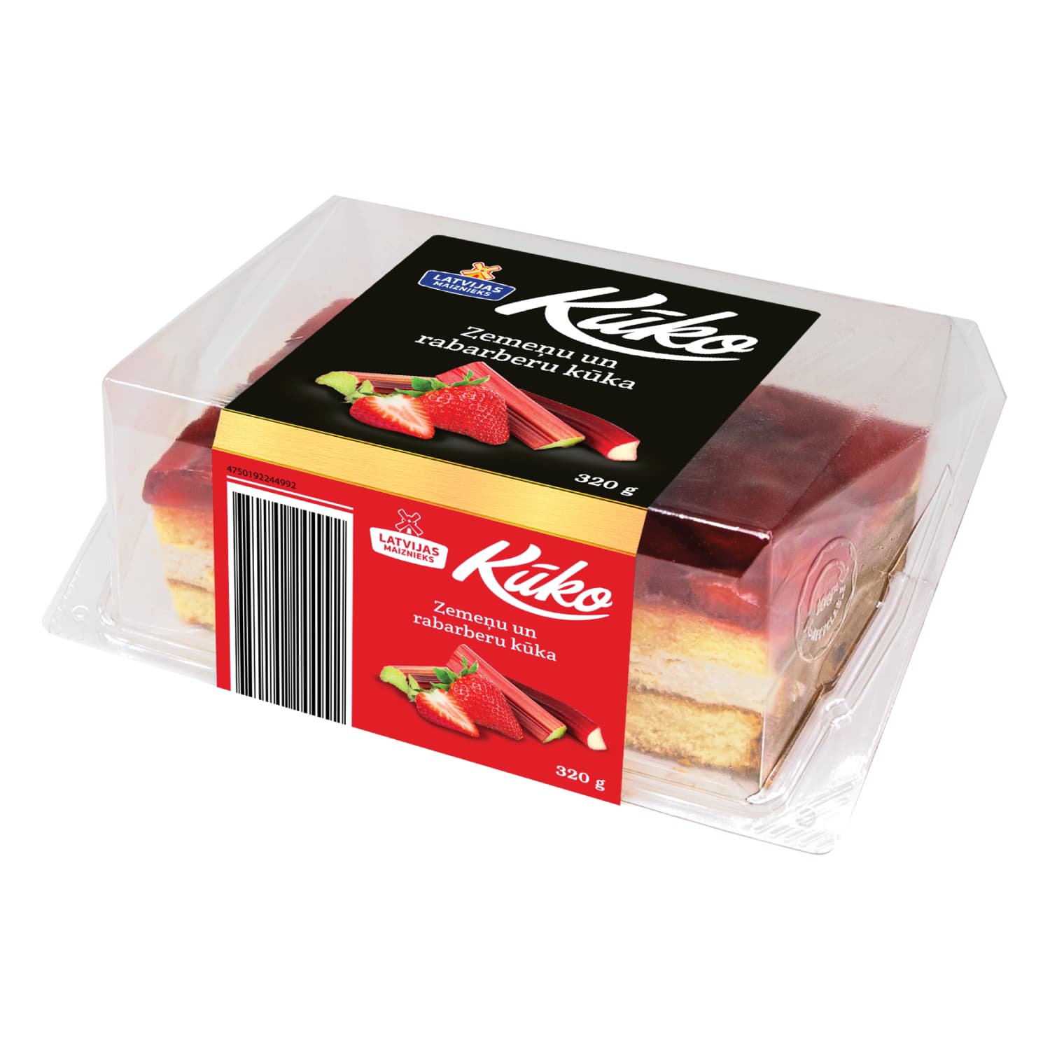 Kūka Kūko zemeņu un rabarberu 320g