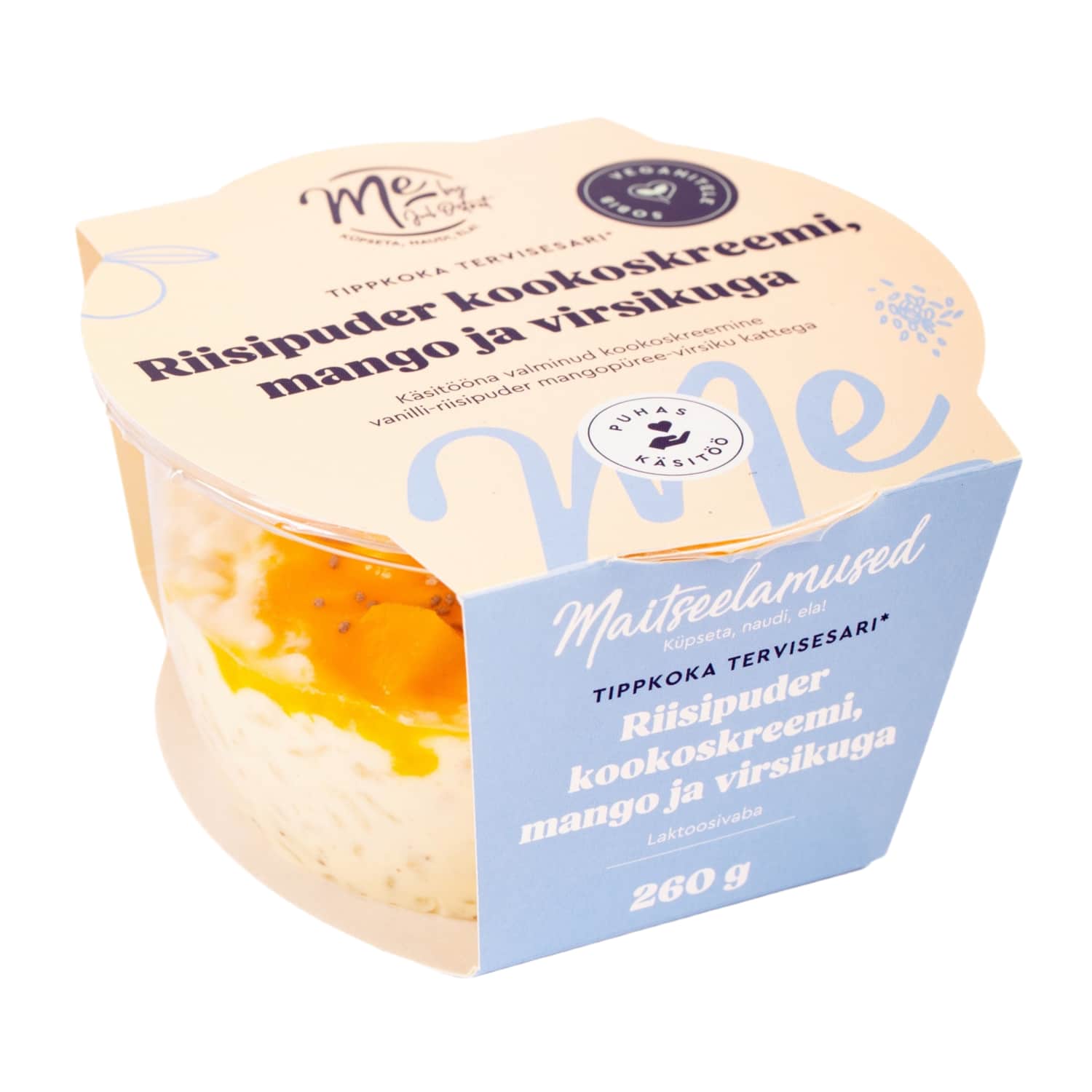 Riisipuder kookoskr., mango, virsiku Me 260g