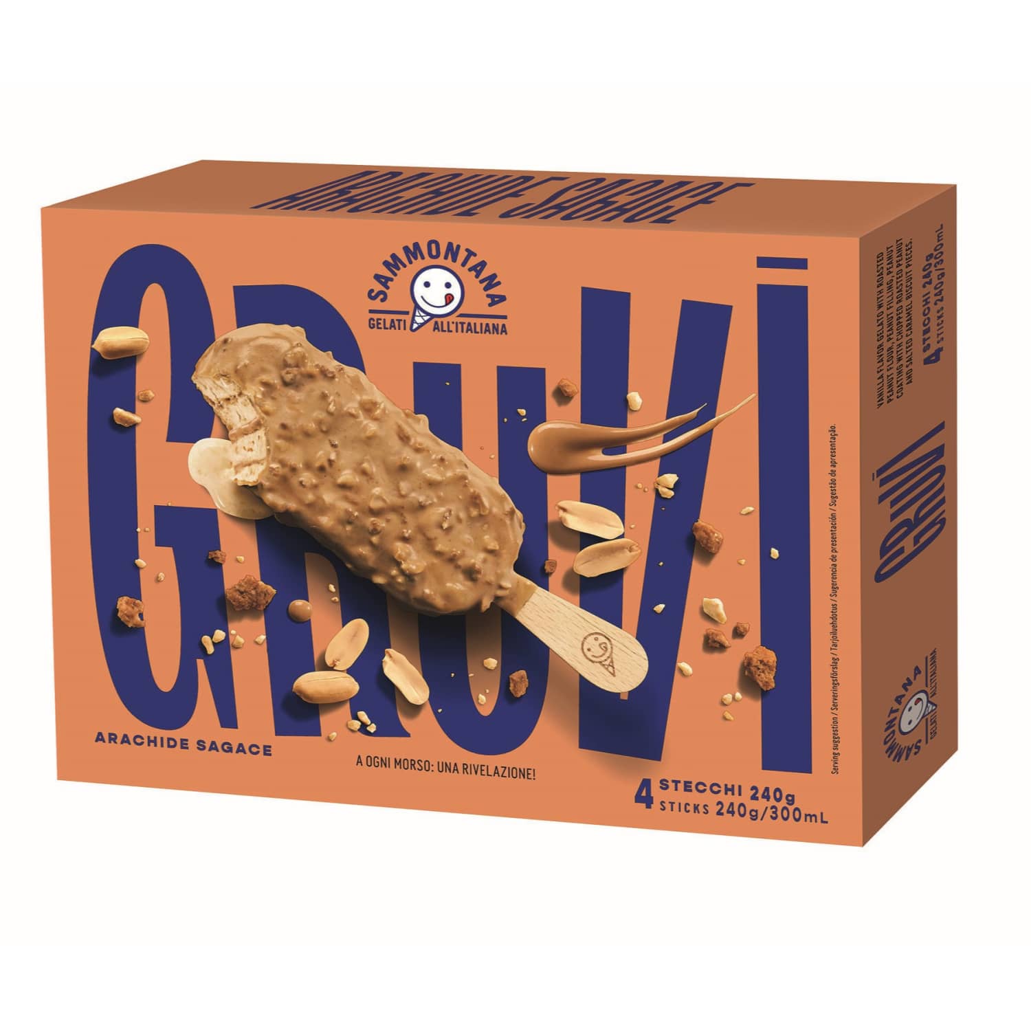 Saldējums Gruvi ar zemesriekstiem 4x60g