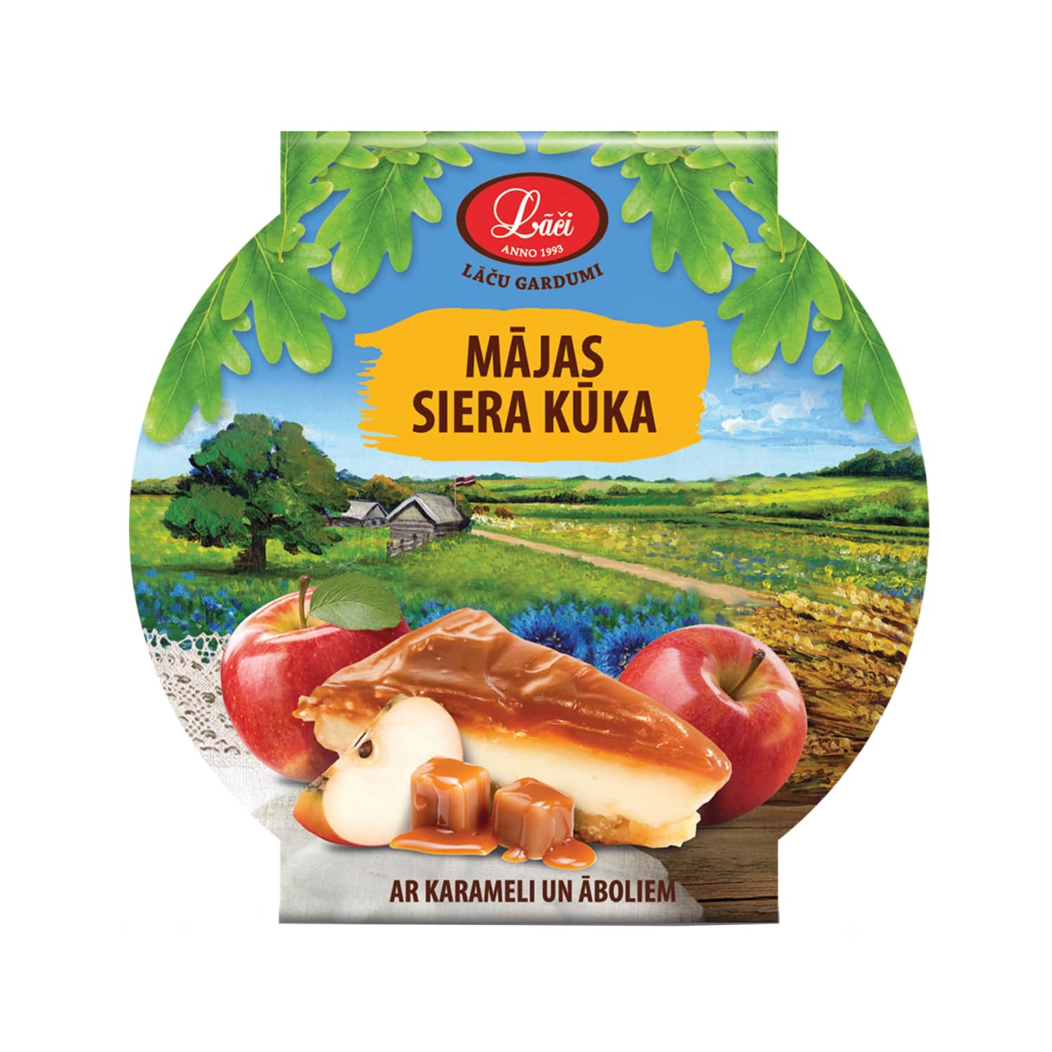 Mājas siera kūka Lāči ar karameli 600g