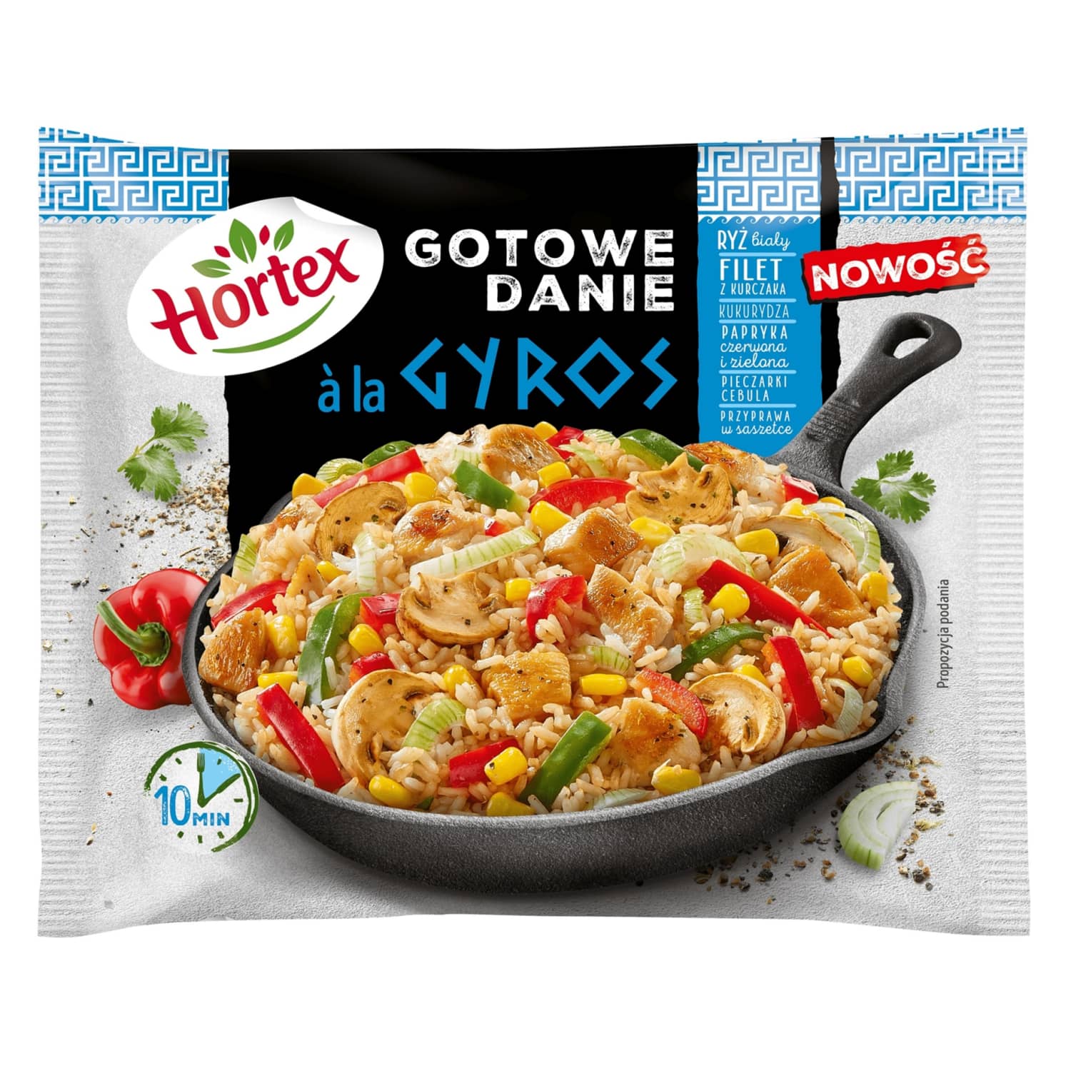 Saldēti dārzeņi Hortex Gyros ar vistu 450g