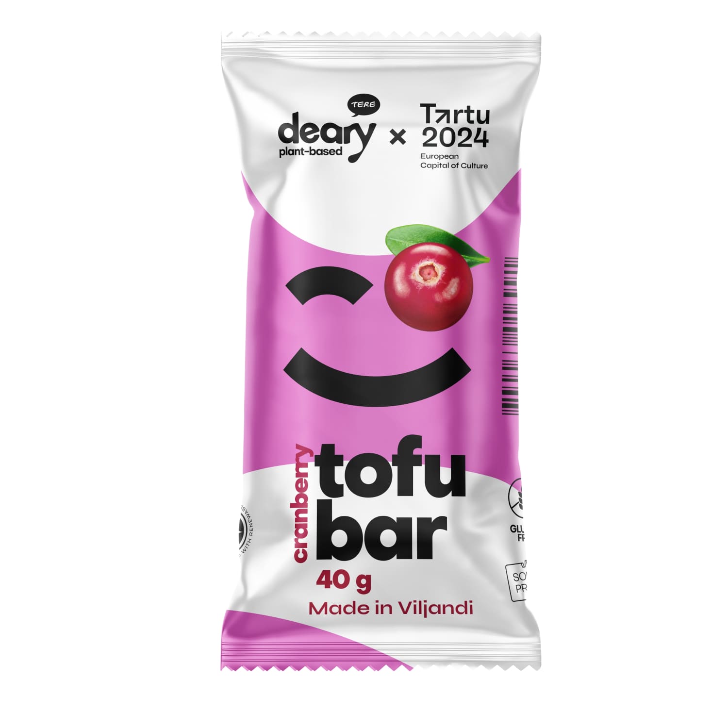 Glazēts tofu bat. Tere Deary dzērveņu g. 40g