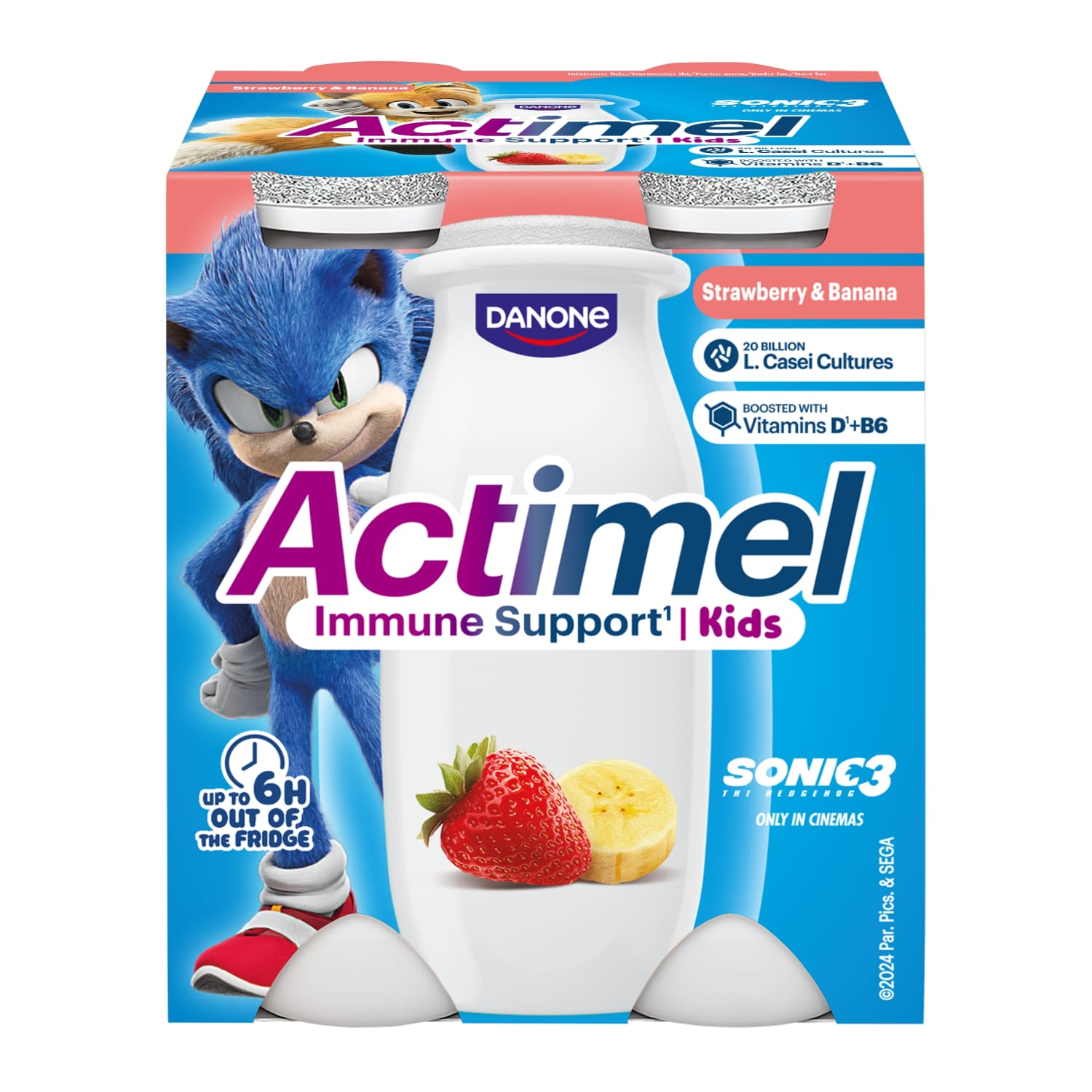 Jog. dzēr. Actimel ar zemeņ.ban. garšu 4x100g