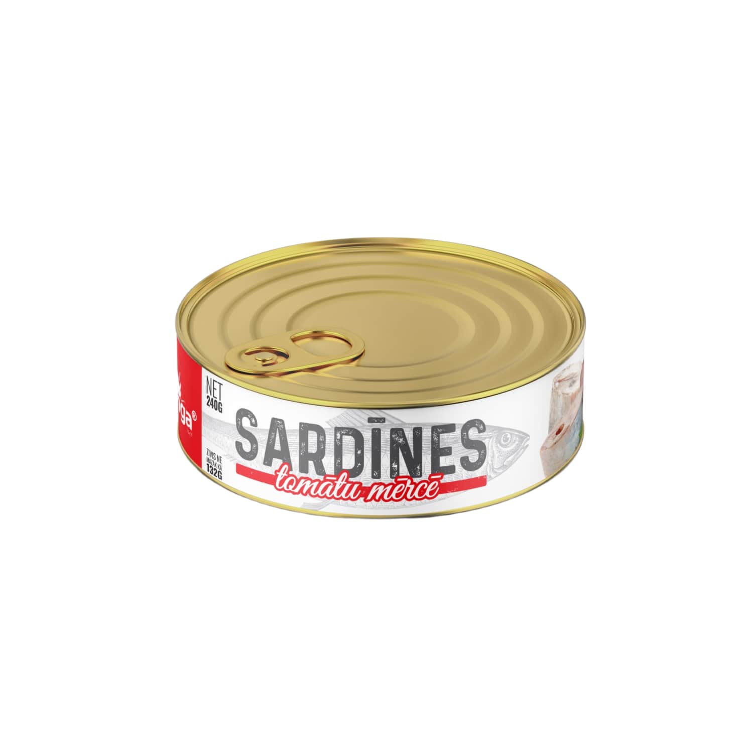 Atlantijas sardīnes Banga tomātu mērcē 240g