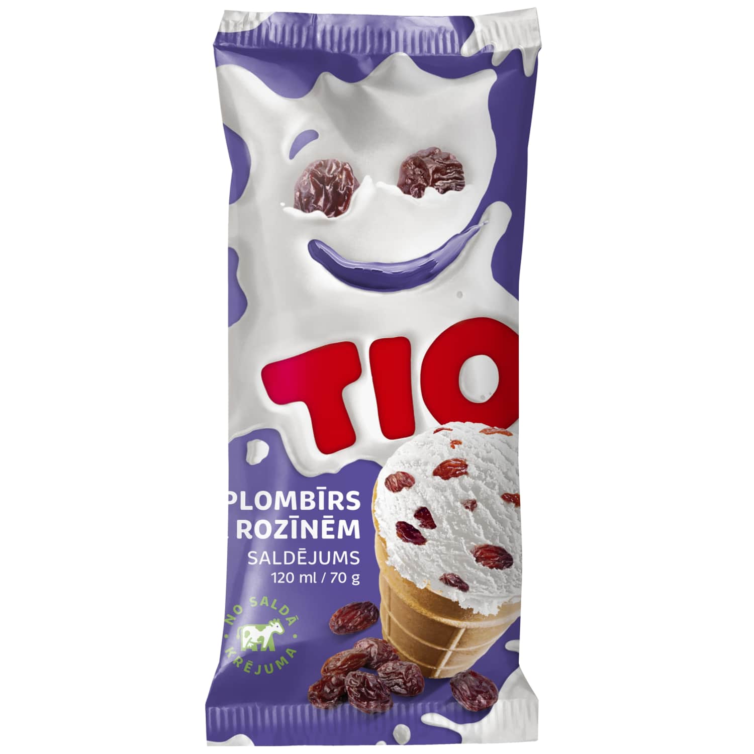 Saldējums Tio plombīra ar rozīnēm 120ml/70g