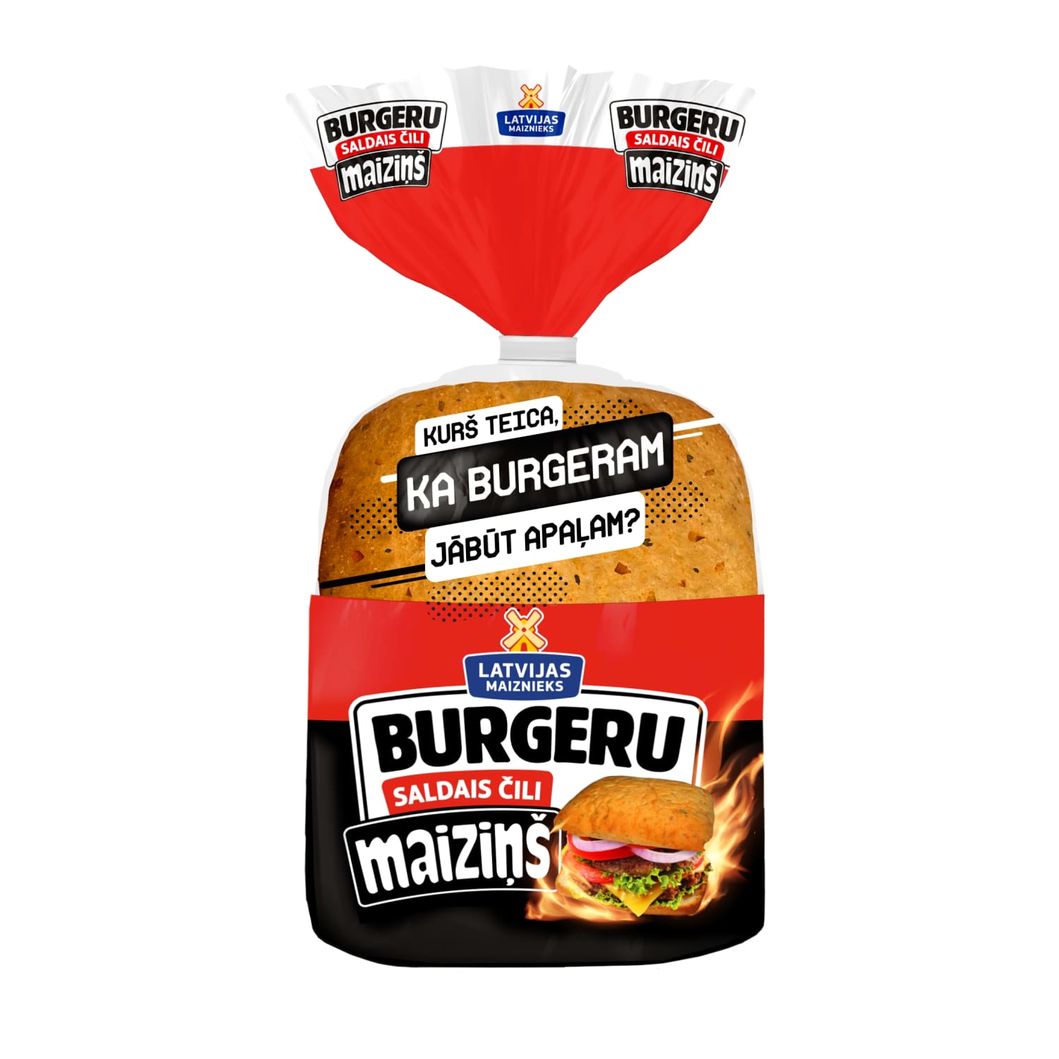 Saldā čili burgeru maize Maiziņš 240g