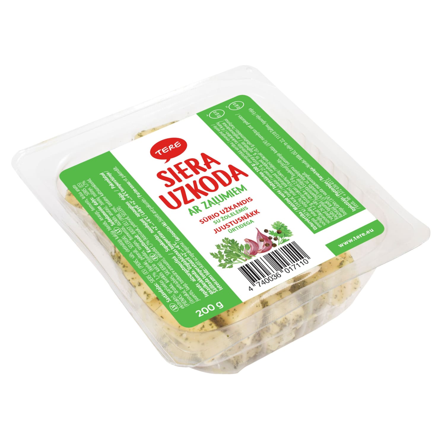 Siera uzkoda Tere ar zaļumiem 200g