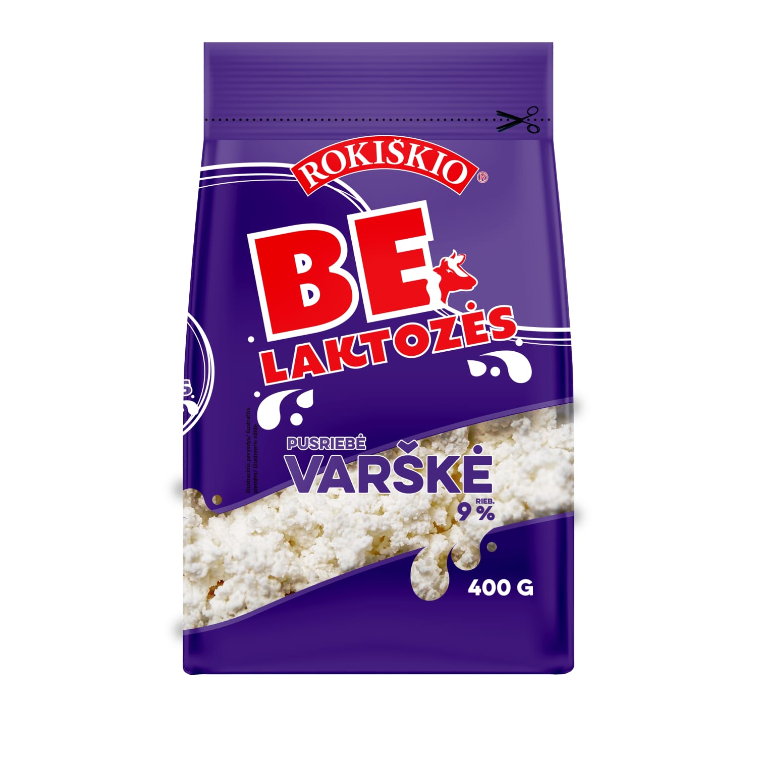 Varškė ROKIŠKIO BE LAKTOZĖS, 400 g