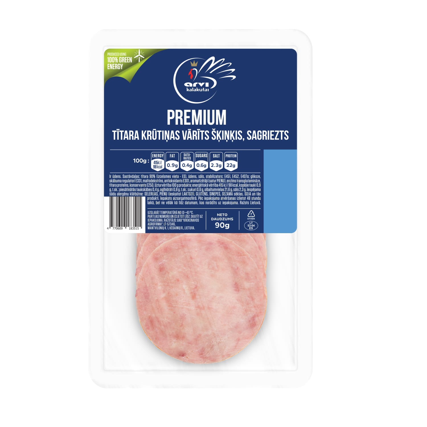 Rimi – akcija / nuolaida: Virtas kalak. kumpis PREM. ARVI, a. r., 90 g