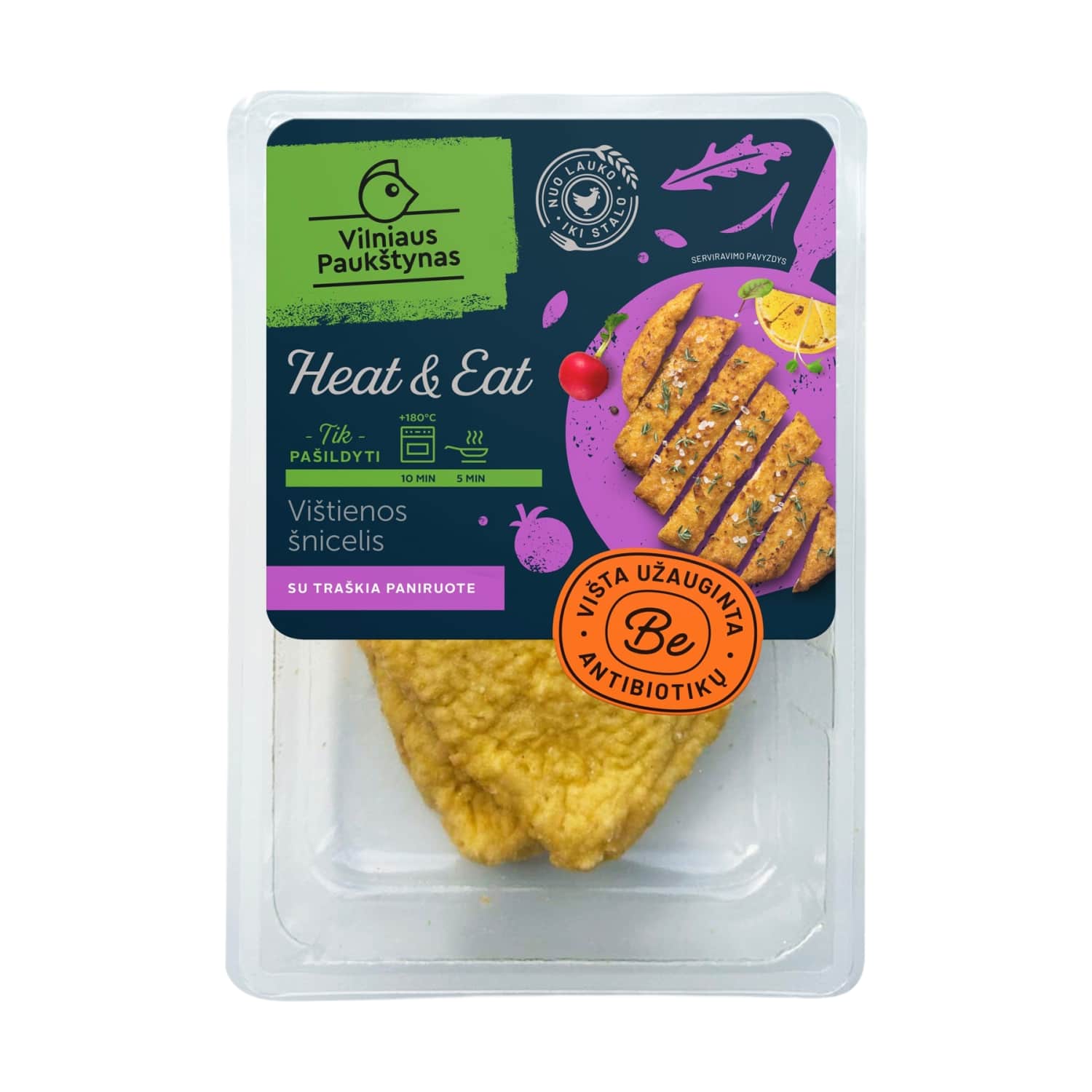 Vištien. šniceliai su tr. paniruote VP, 180 g