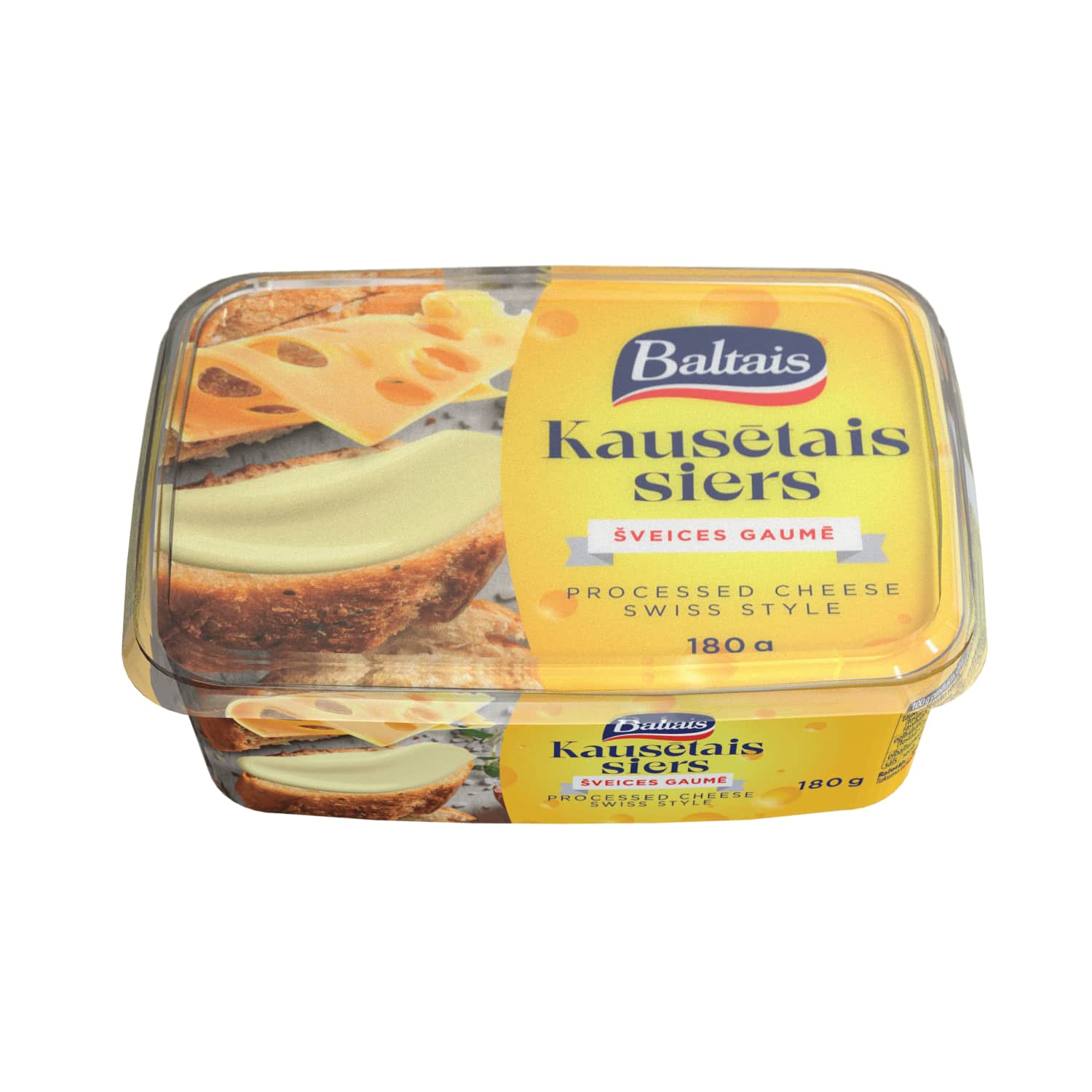 Kausētais siers Baltais Šveices gaumē 180g