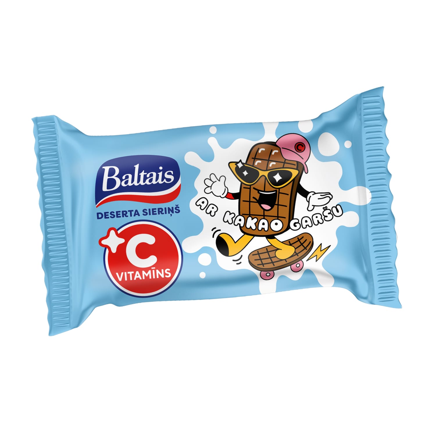 Deserta sieriņš Baltais ar kakao garšu 38g