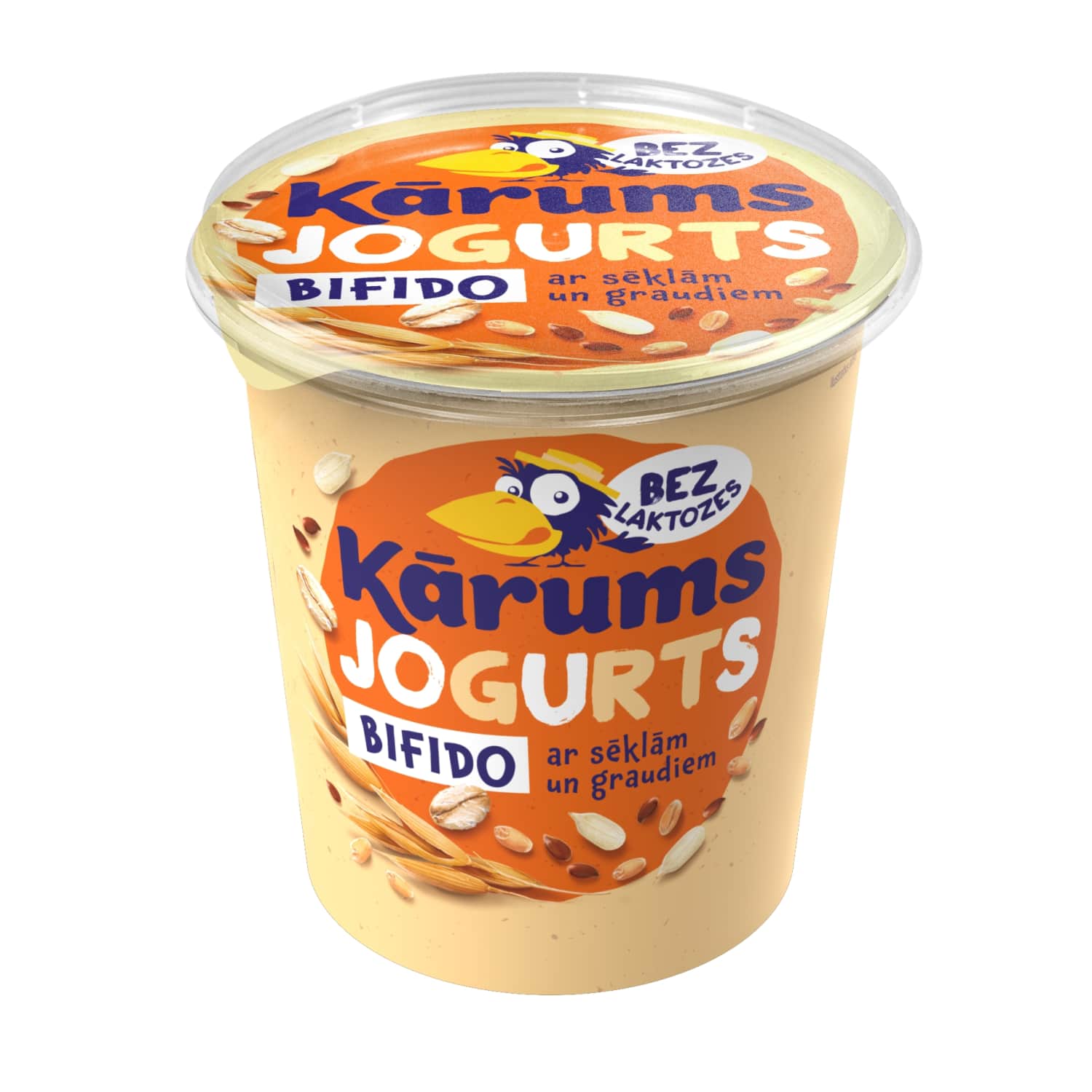 Jogurtas KARUMS su grūdais, be laktozės, 350g