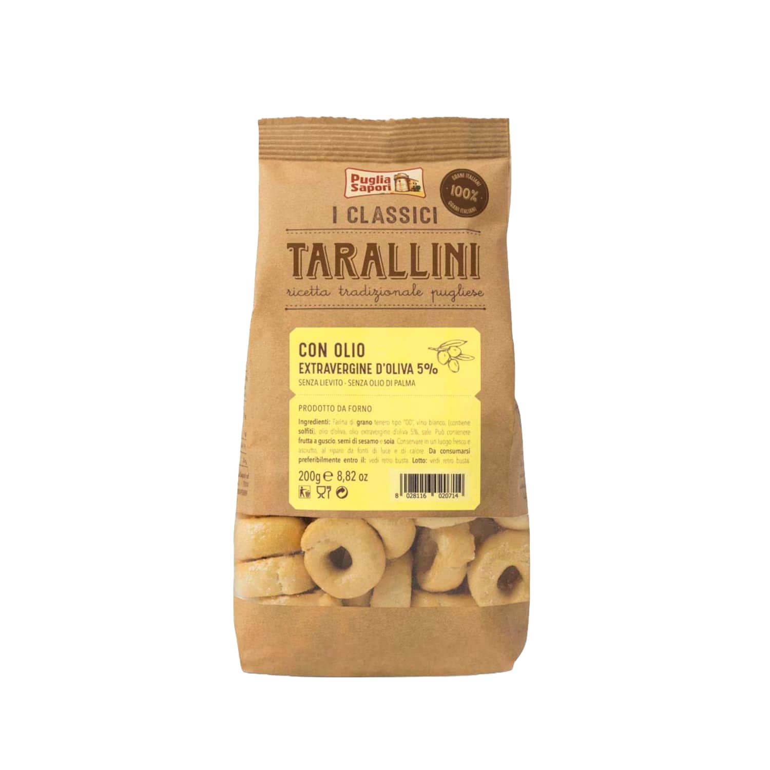 Maizes uzkoda Tarallini ar olīveļļu 200g