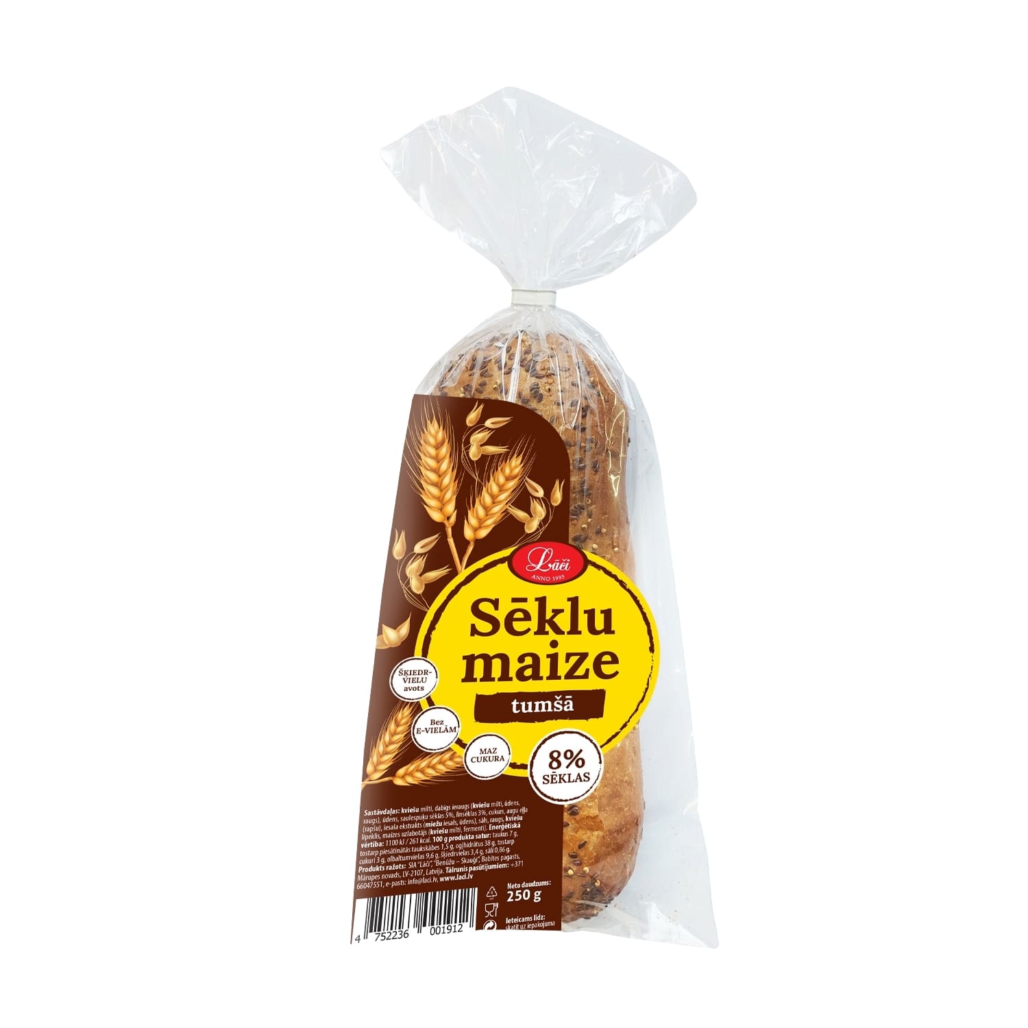 Tumšā maize Lāči sēklu 250g