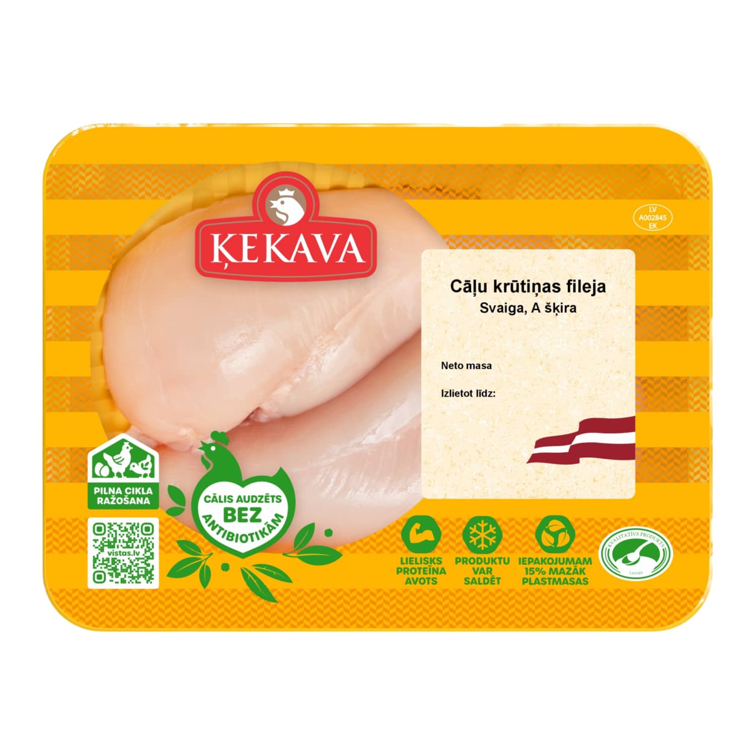 Cāļu krūtiņas fileja Ķekava A šķira kg