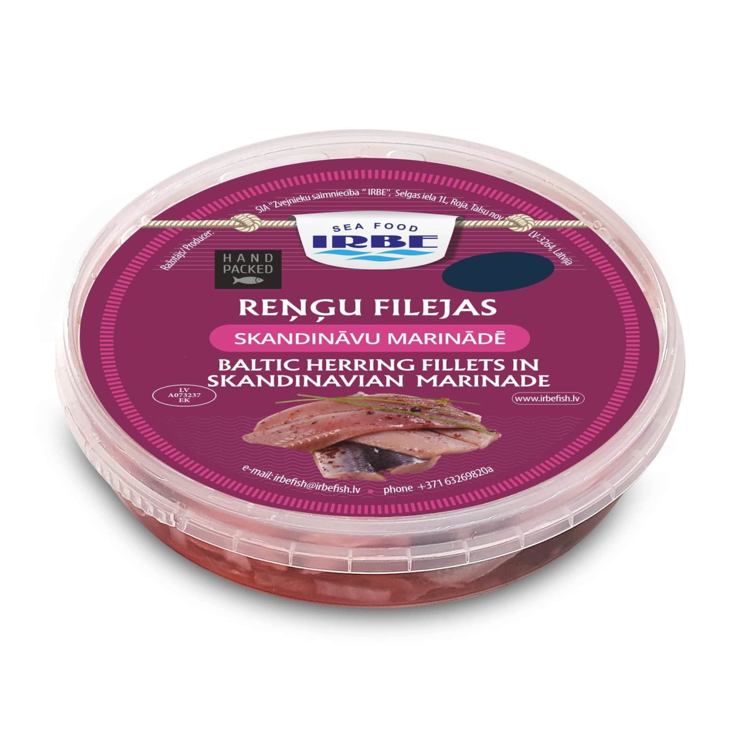 Reņģu filejas Irbe skand. marinādē 150g/100g