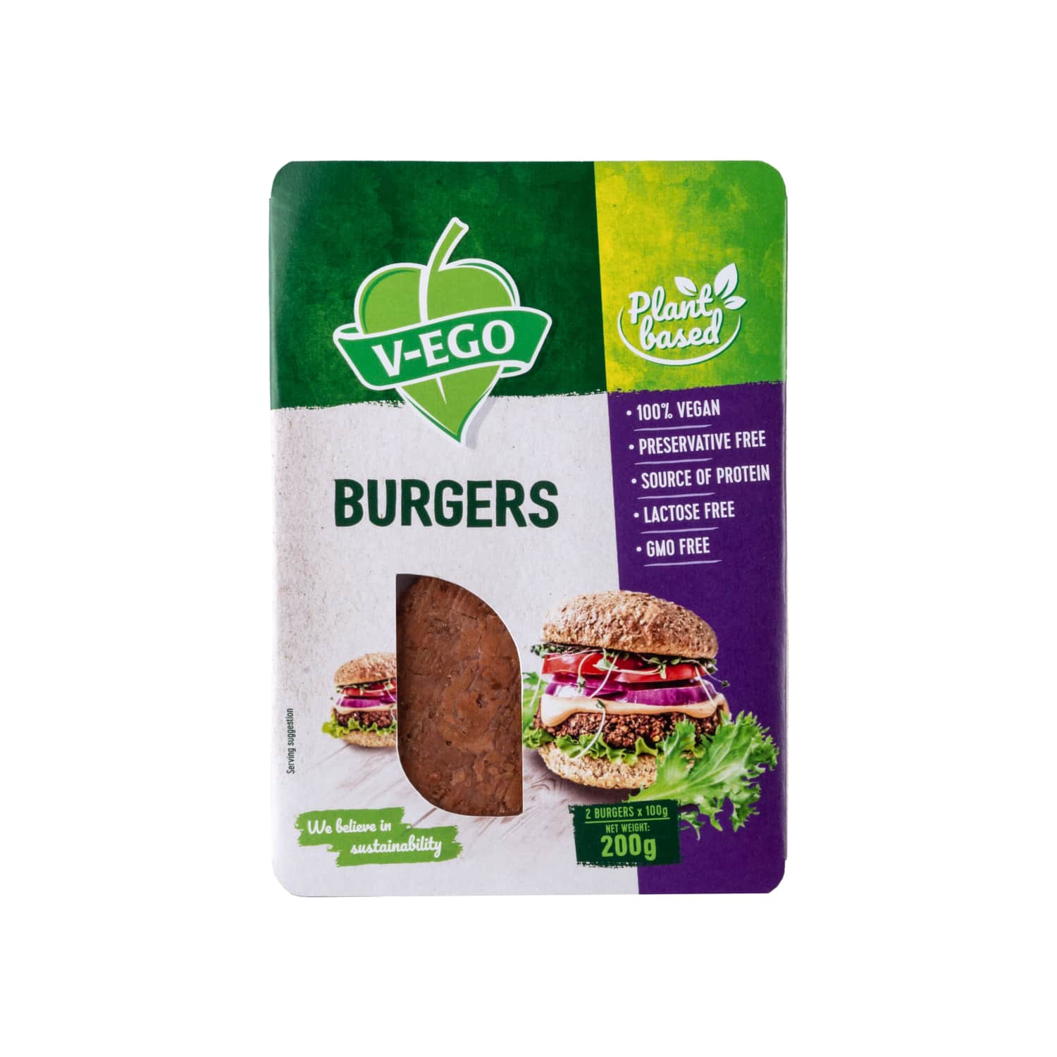Taimsed burgerid sügavkülmutatud V-Ego 200g