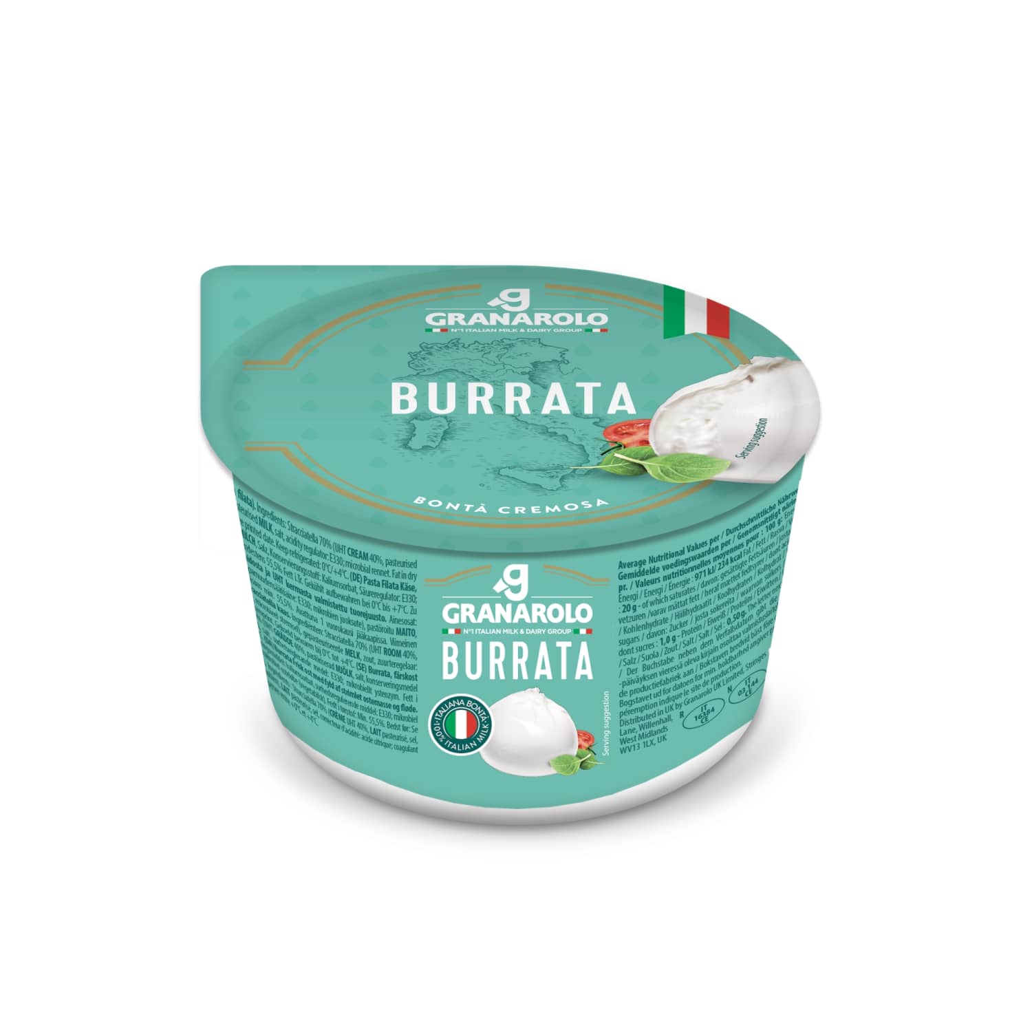 Sūris BURRATA GRANAROLO, 125 g