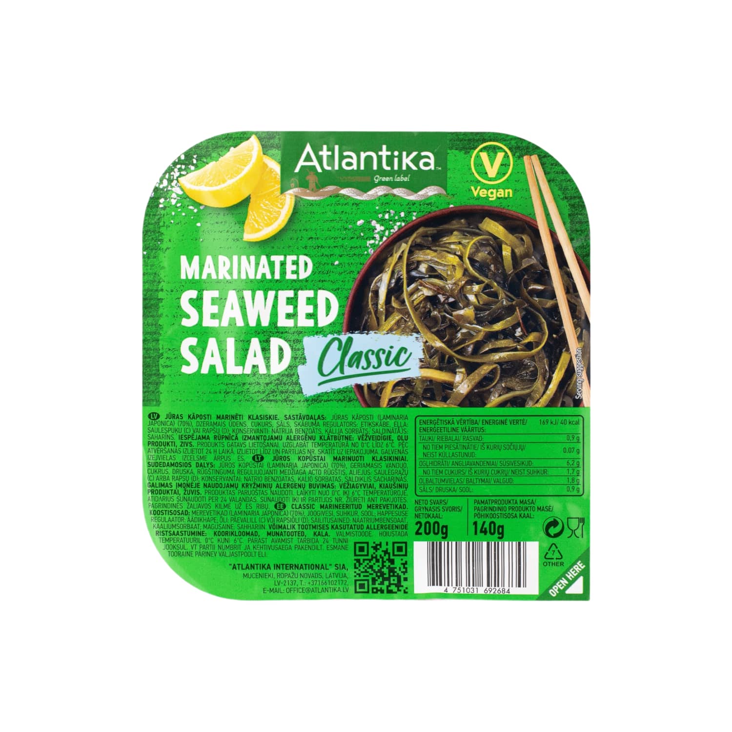 Jūras kāpostu salāti Atlantika klasiskie 200g